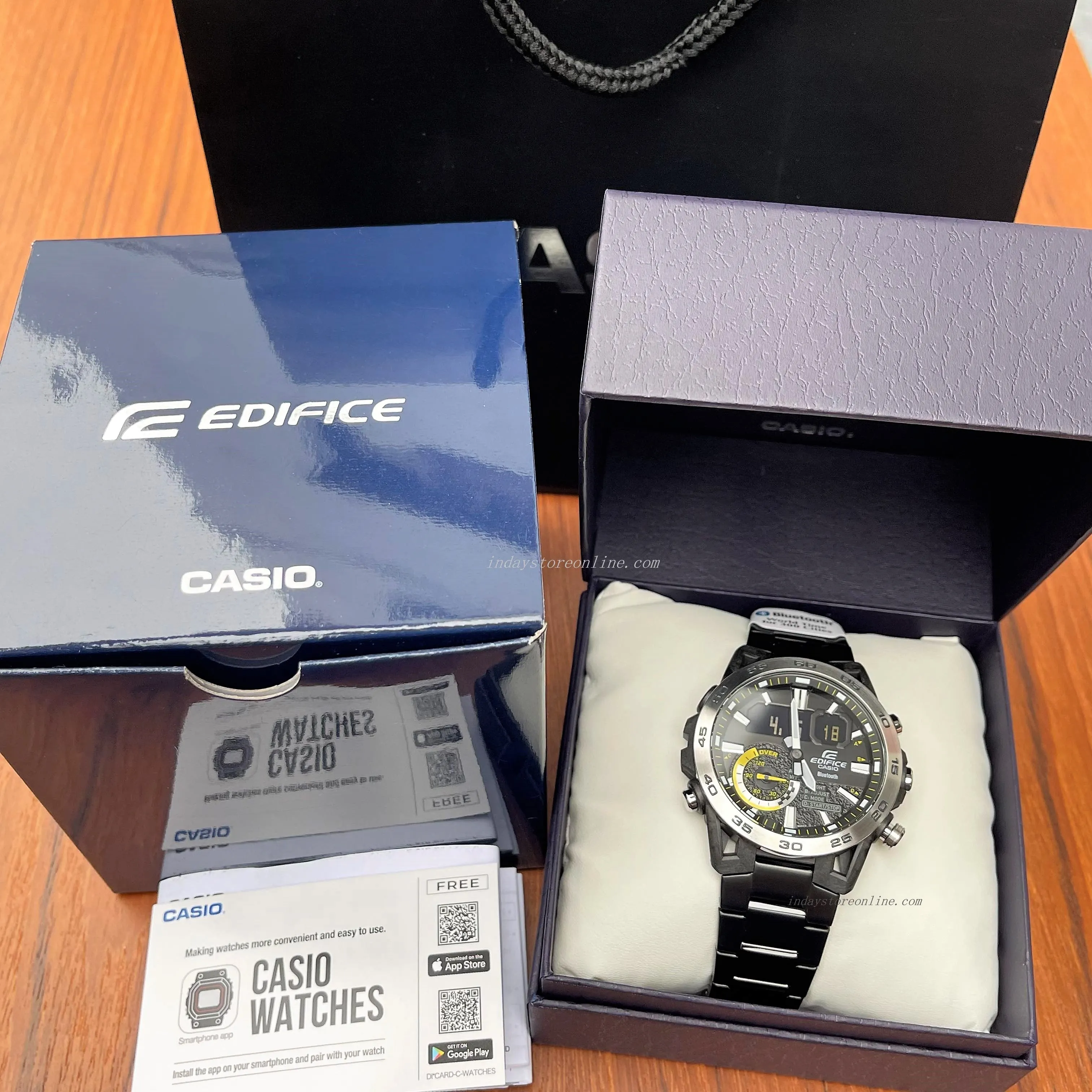 Casio Edifice Men's Watch ECB-40DC-1A Edifice Sospensione Mobile link Bluetooth