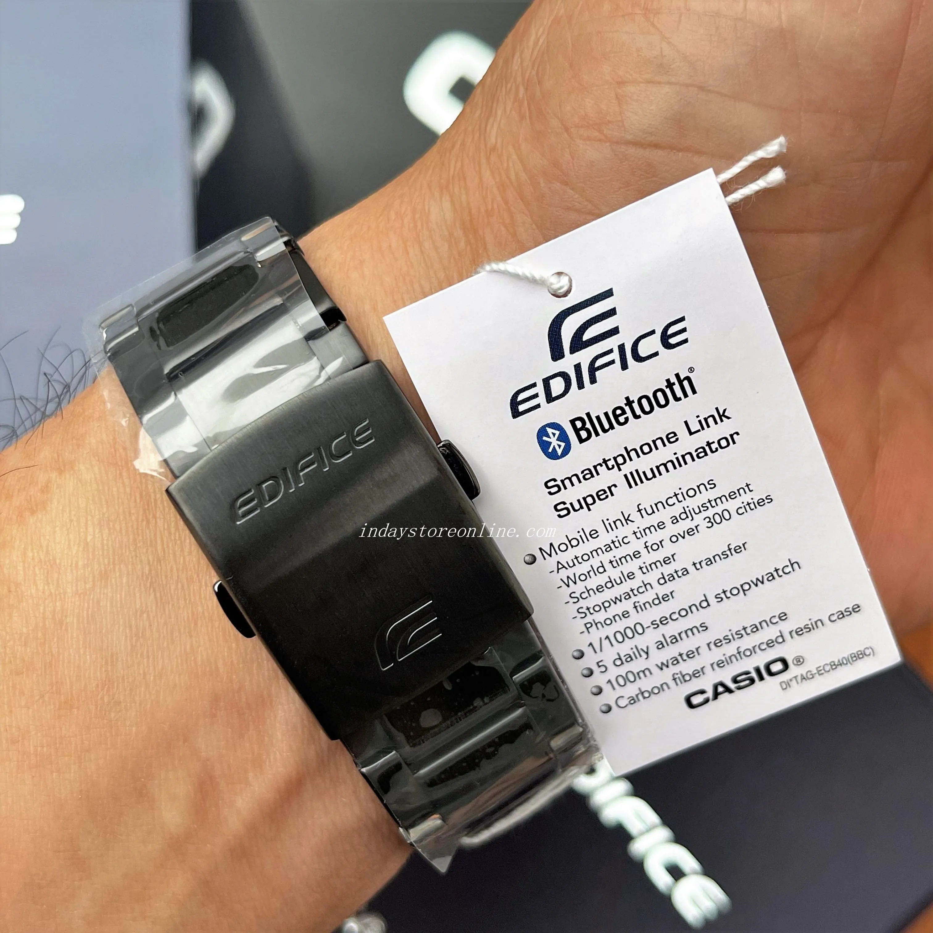 Casio Edifice Men's Watch ECB-40DC-1A Edifice Sospensione Mobile link Bluetooth