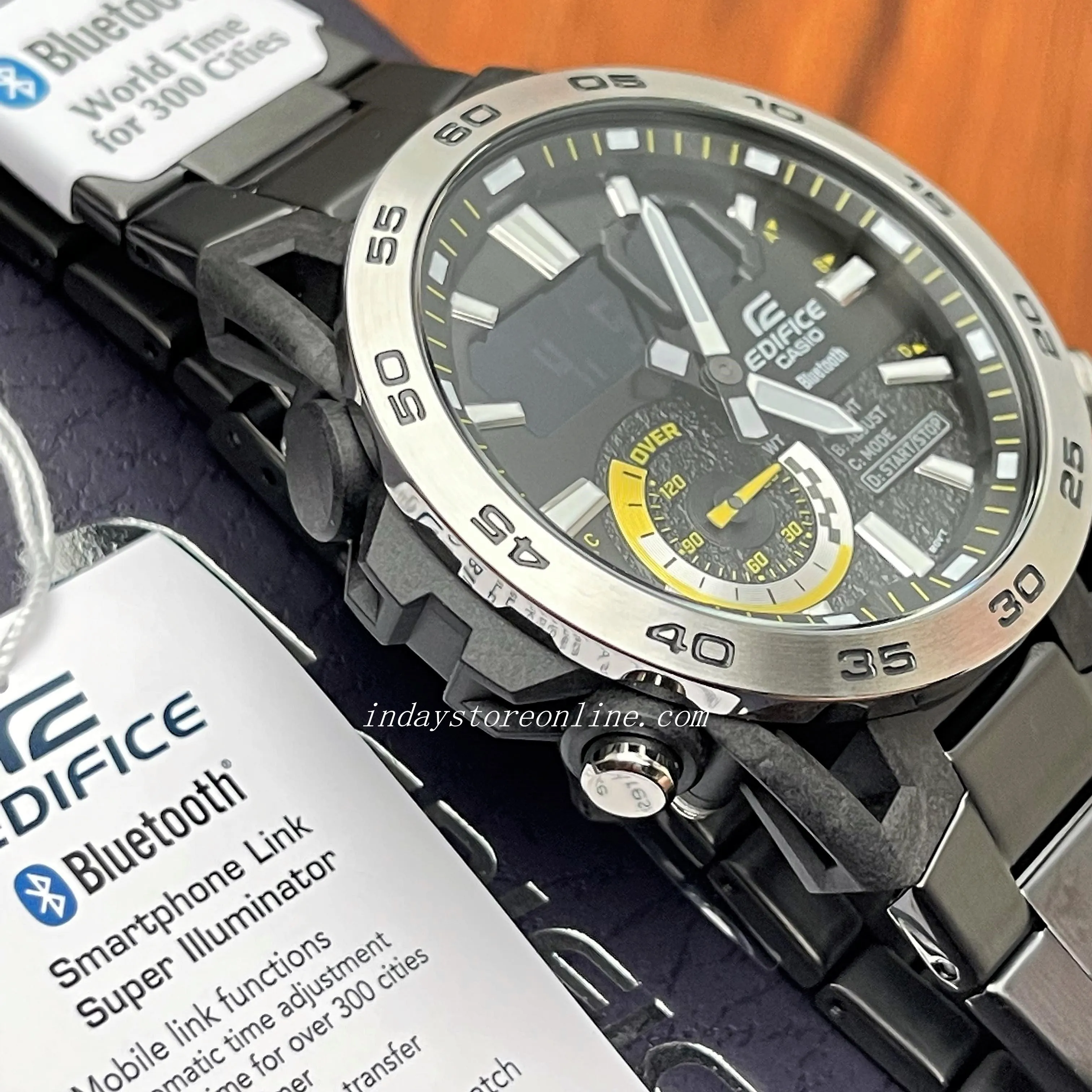 Casio Edifice Men's Watch ECB-40DC-1A Edifice Sospensione Mobile link Bluetooth