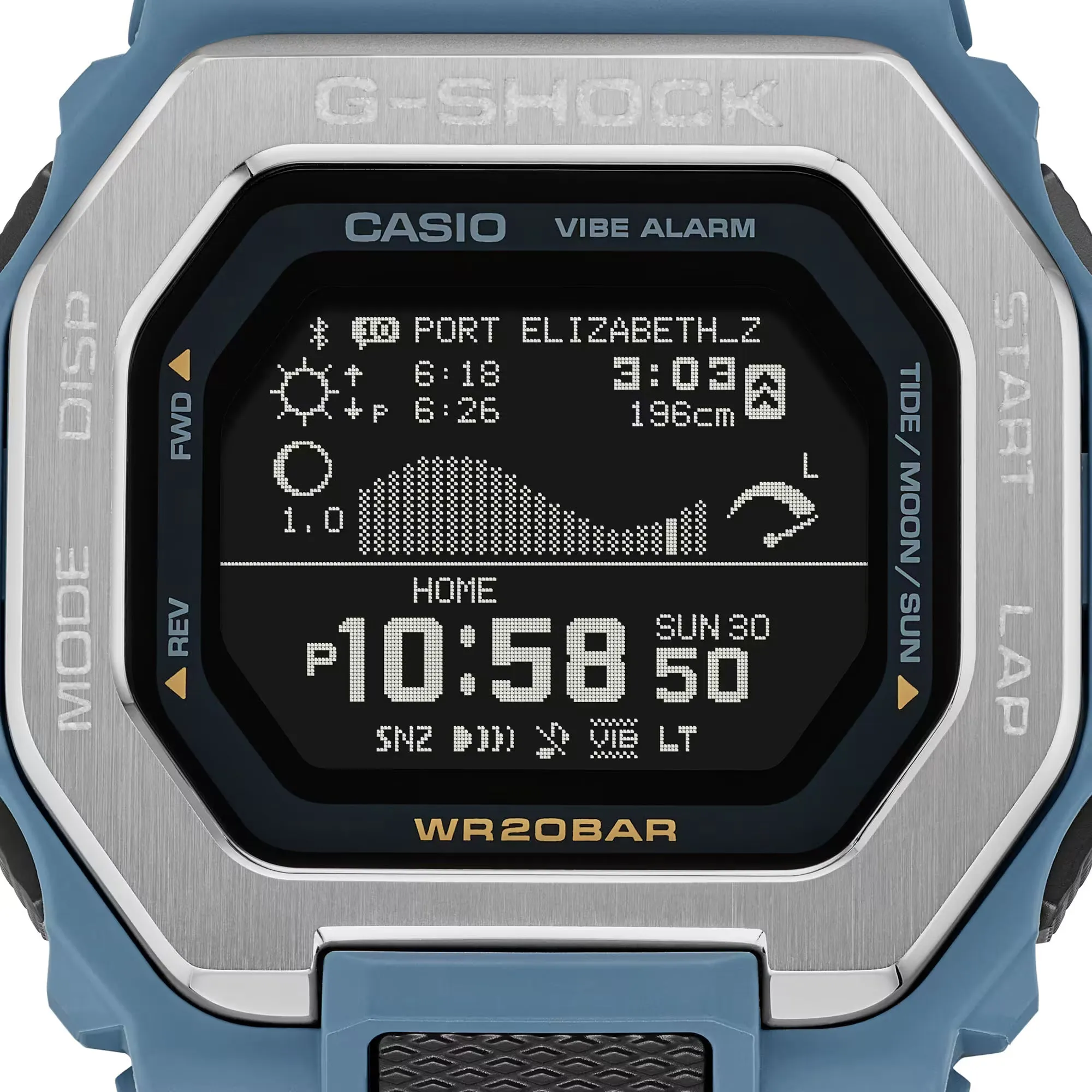 Casio G-SHOCK G-LIDE GBX100-2A Blue Neutral Surf Surfer Men's Tide Watch