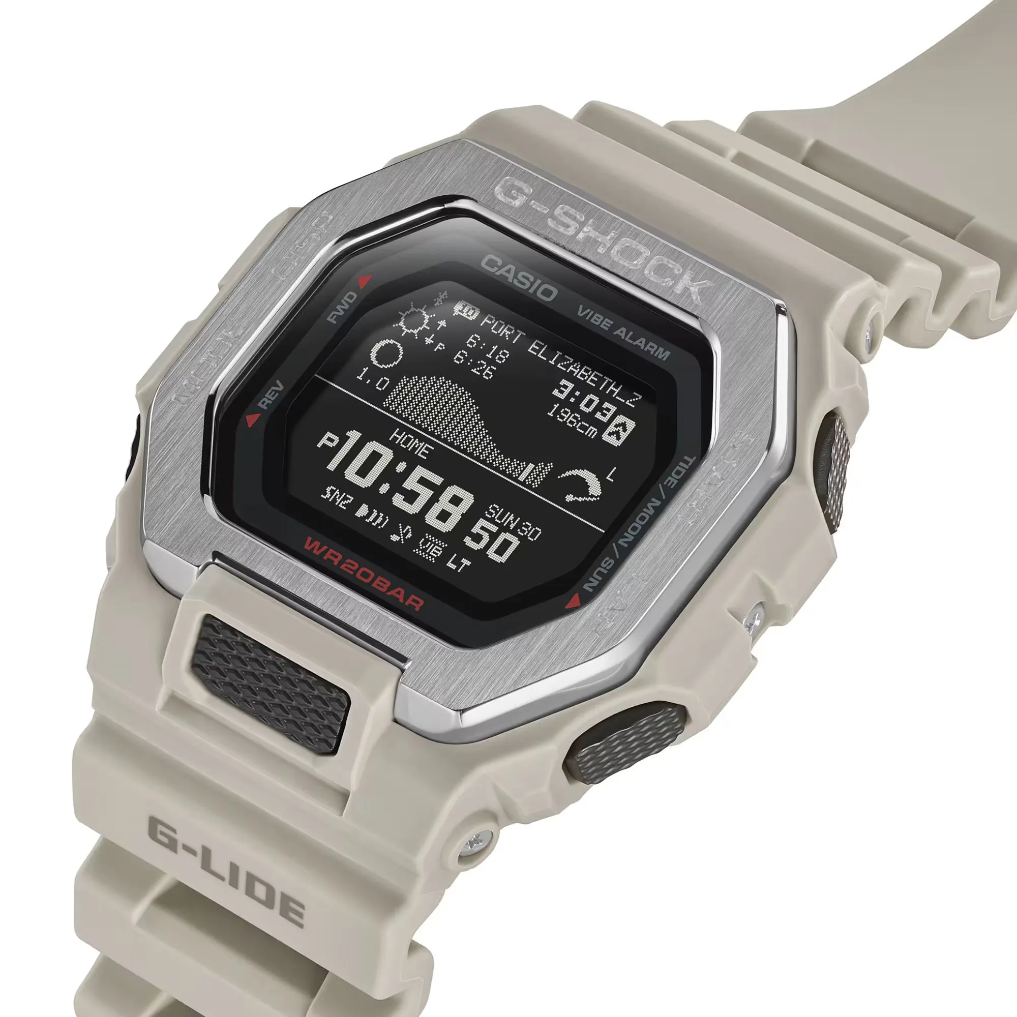 Casio G-SHOCK G-LIDE GBX100-8 Neutral Sand Surf Surfer Men's Tide Watch
