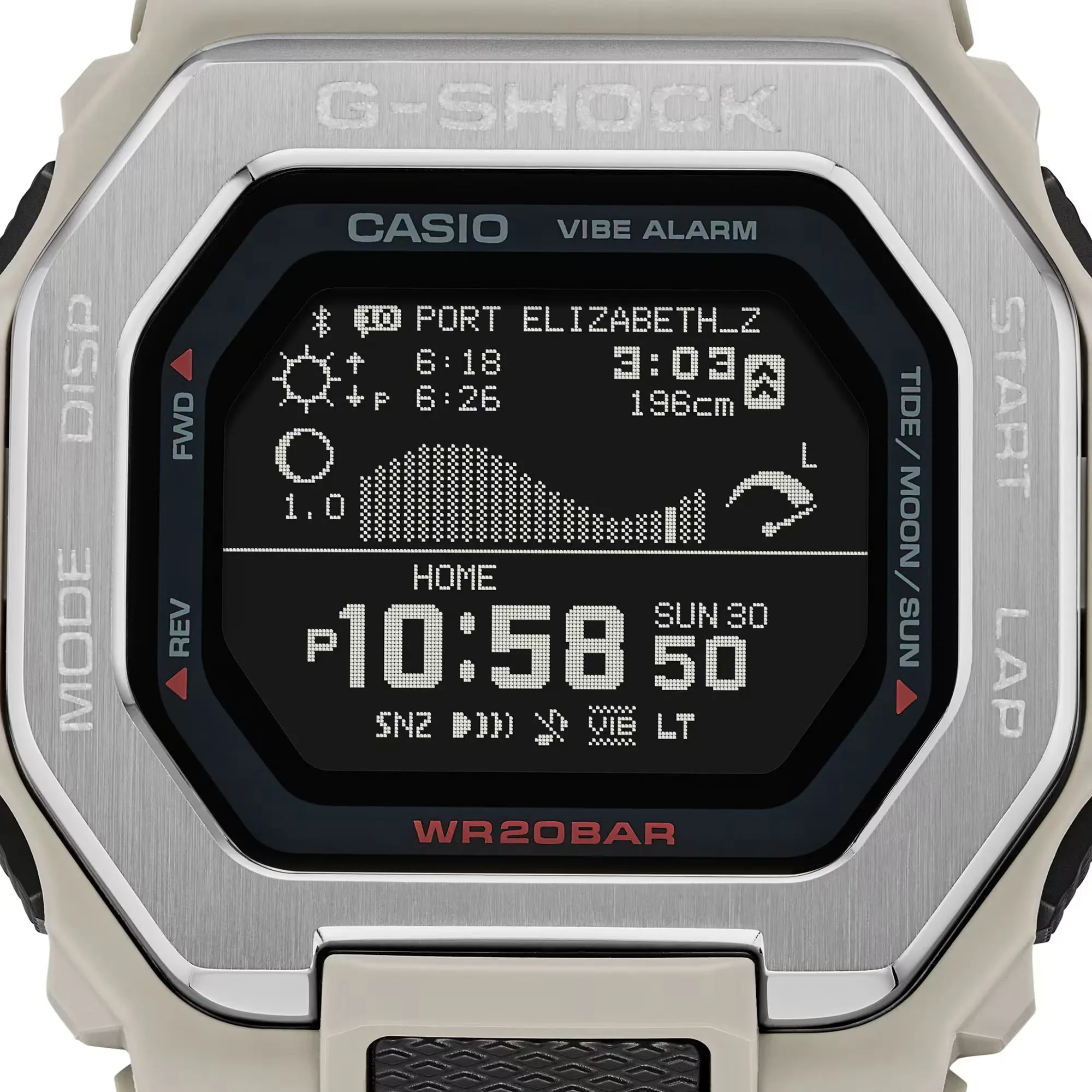 Casio G-SHOCK G-LIDE GBX100-8 Neutral Sand Surf Surfer Men's Tide Watch