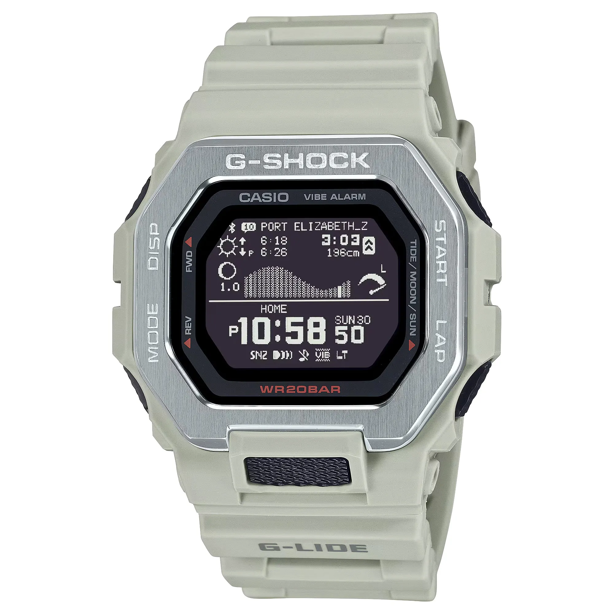Casio G-SHOCK G-LIDE GBX100-8 Neutral Sand Surf Surfer Men's Tide Watch