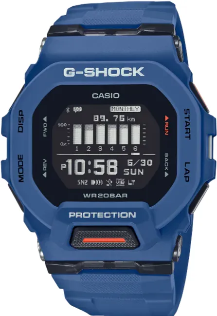 Casio G-Shock G-Squad Smartphone Link Square Face Blue GBD-200-2