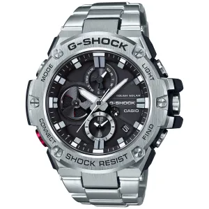 Casio G-Shock G-Steel All Stainless Steel Bluetooth Chronograph Mens Watch GSTB100D-1A