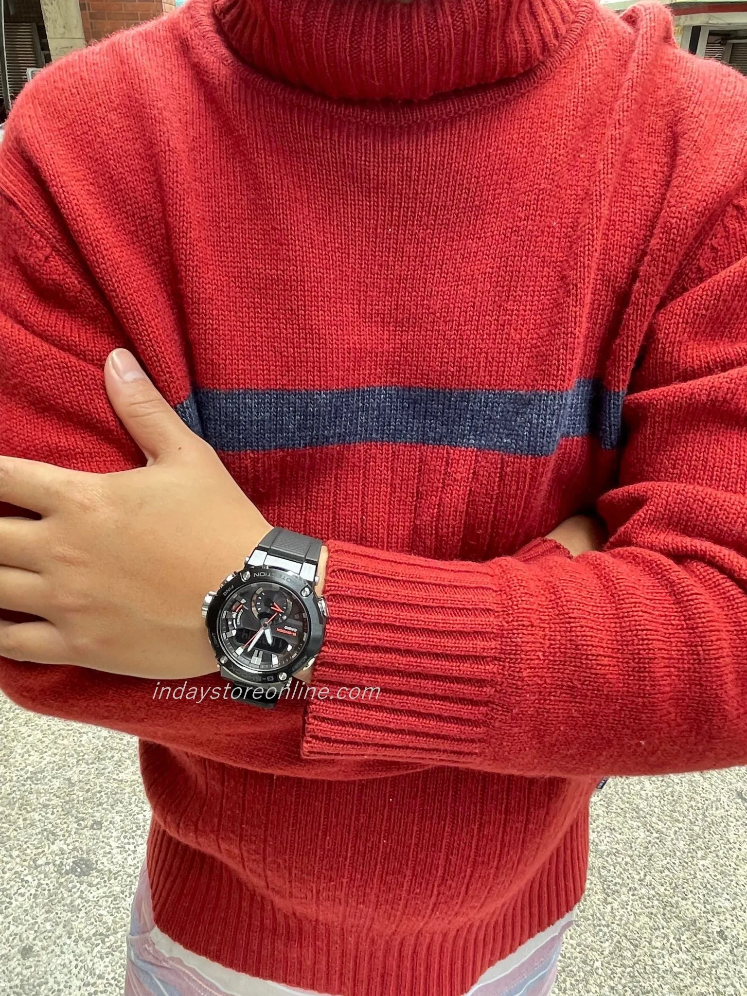 Casio G-Shock G-Steel Men's Watch GST-B200B-1A Analog-Digital Shock Resistant Carbon Core Guard Structure Tough Solar (Solar powered)