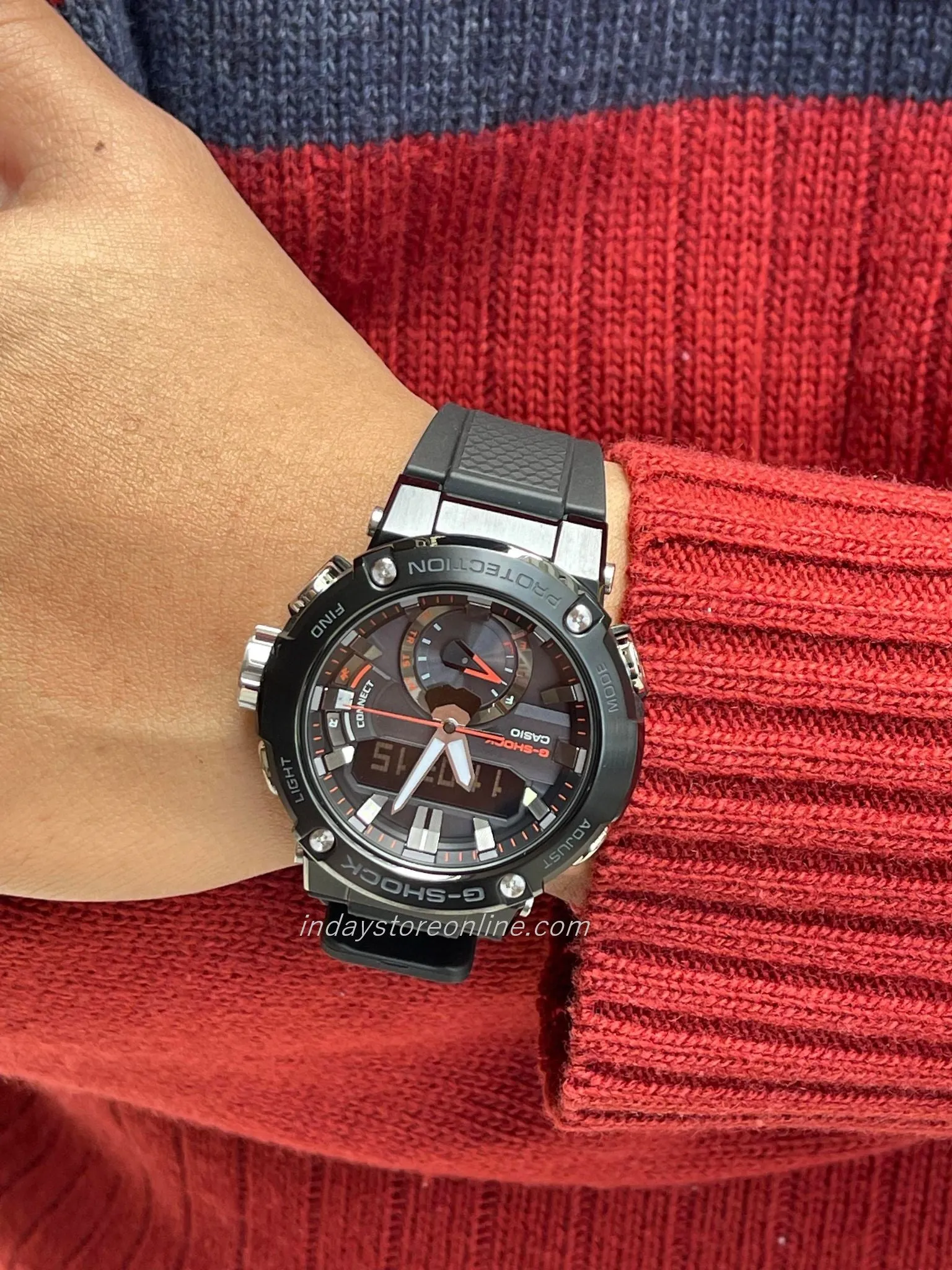 Casio G-Shock G-Steel Men's Watch GST-B200B-1A Analog-Digital Shock Resistant Carbon Core Guard Structure Tough Solar (Solar powered)
