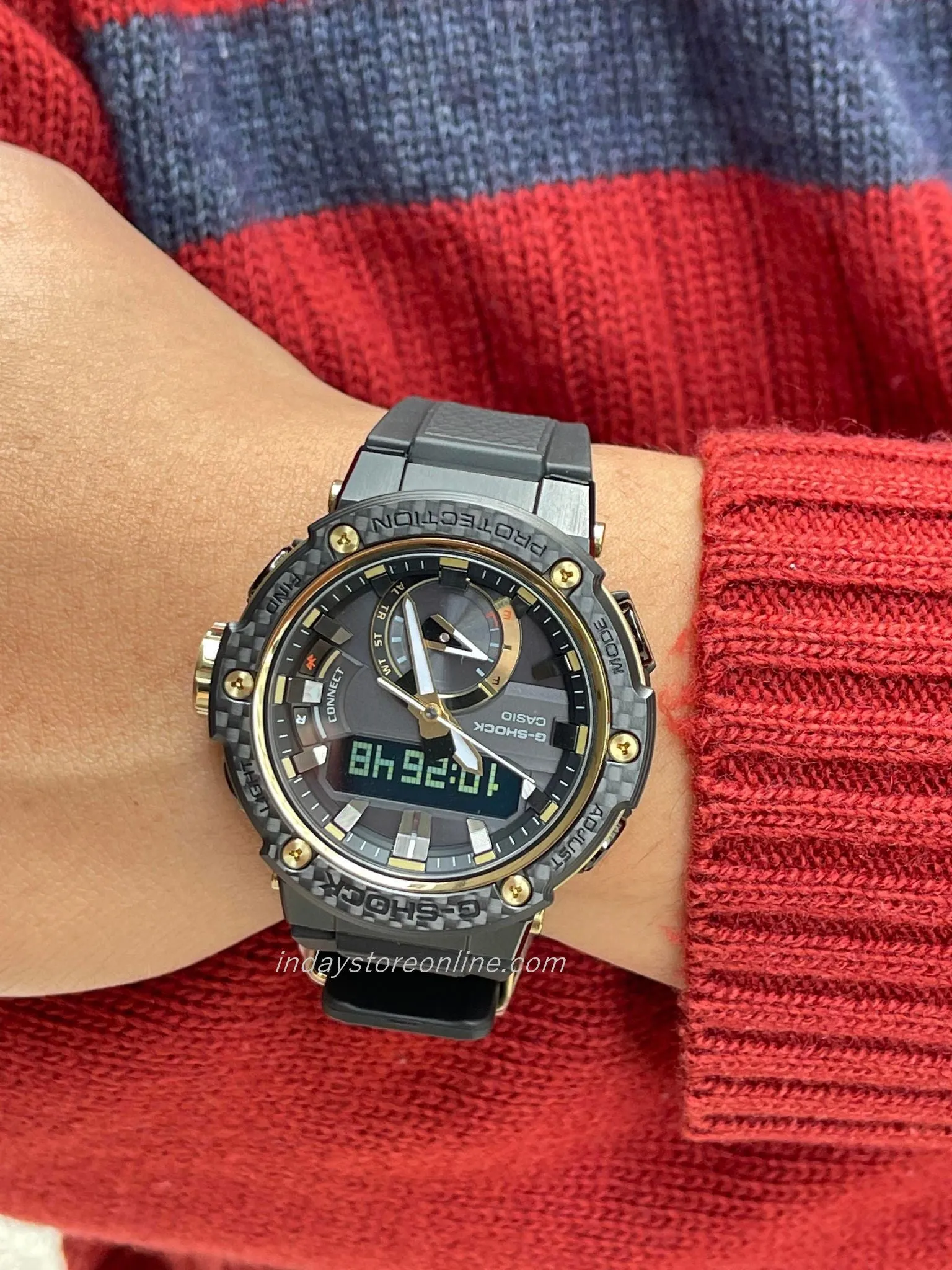 Casio G-Shock G-Steel Men's Watch GST-B200X-1A9 Analog-Digital GST-B200 Series Shock Resistant Carbon Core Guard Structure