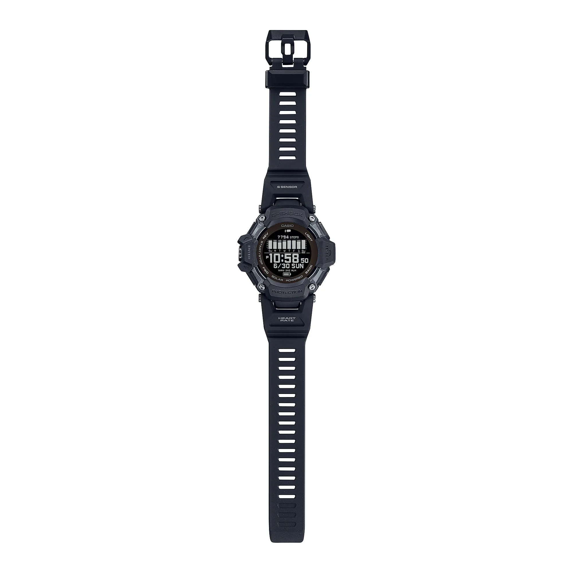 Casio G-Shock GBD-H2000 Lineup G-SQUAD Bluetooth¶¸ Tough Solar Multi-Sport Series Black Resin Band Watch GBDH2000-1B GBD-H2000-1B