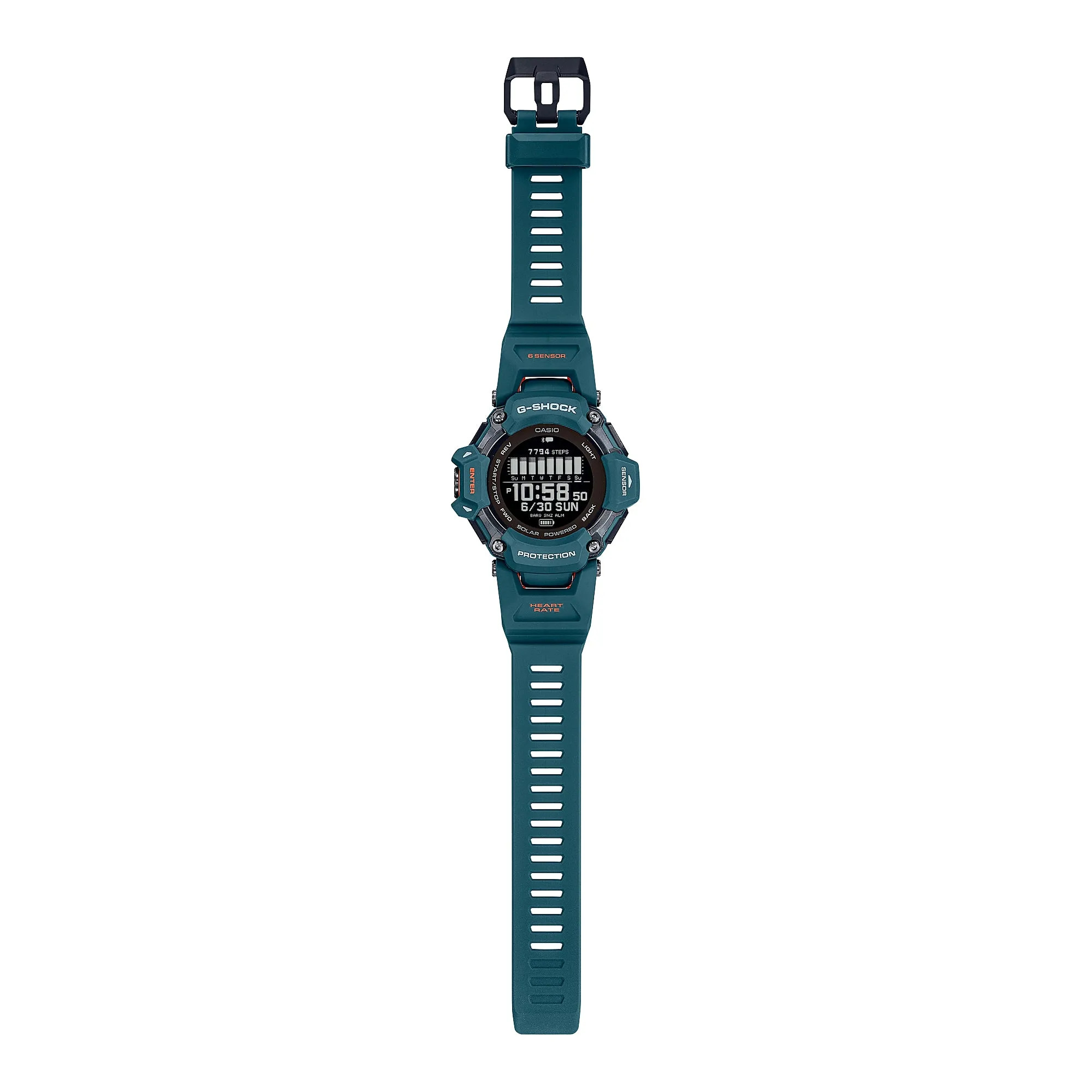Casio G-Shock GBD-H2000 Lineup G-SQUAD Bluetooth© Tough Solar Multi-Sport Series Blue Resin Band Watch GBDH2000-2D GBD-H2000-2D GBD-H2000-2