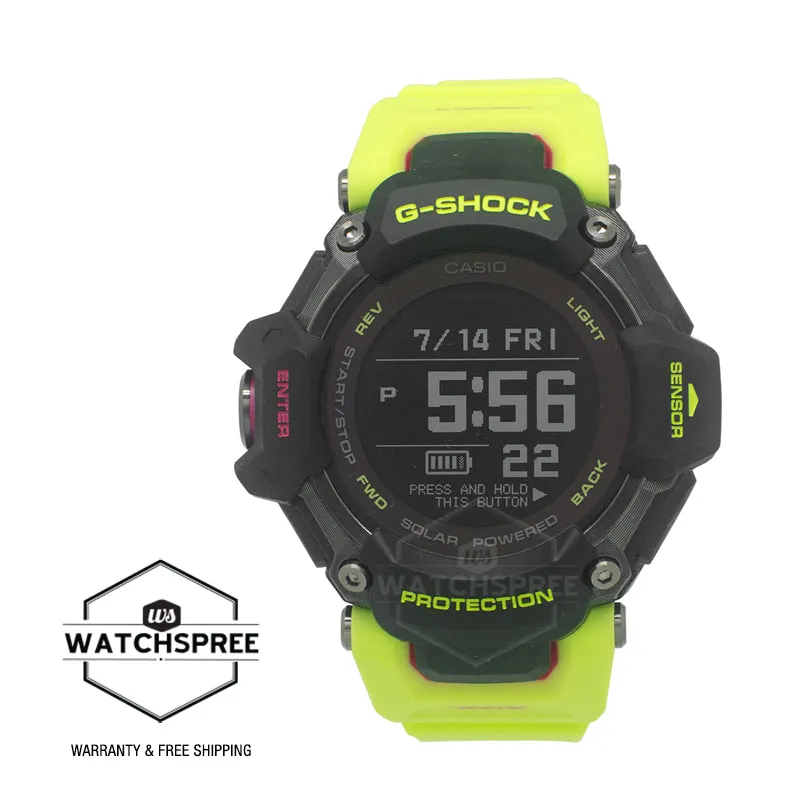 Casio G-Shock GBD-H2000 Lineup G-SQUAD Bluetooth© Tough Solar Multi-Sport Series Yellow Resin Band Watch GBDH2000-1A9 GBD-H2000-1A9