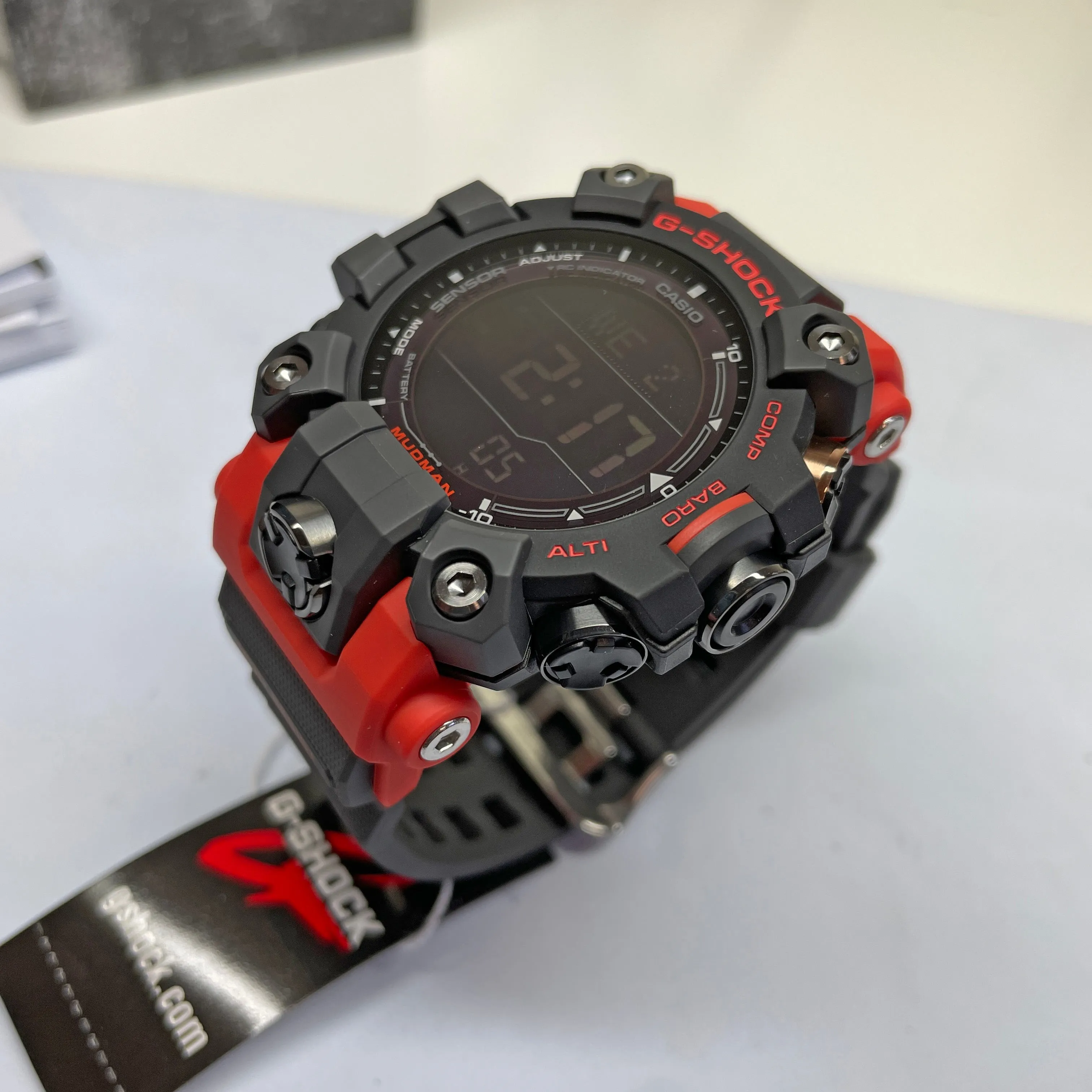CASIO G-Shock GW9500-1A4 Mudman Triple Sensor Solar Red Orange Watch