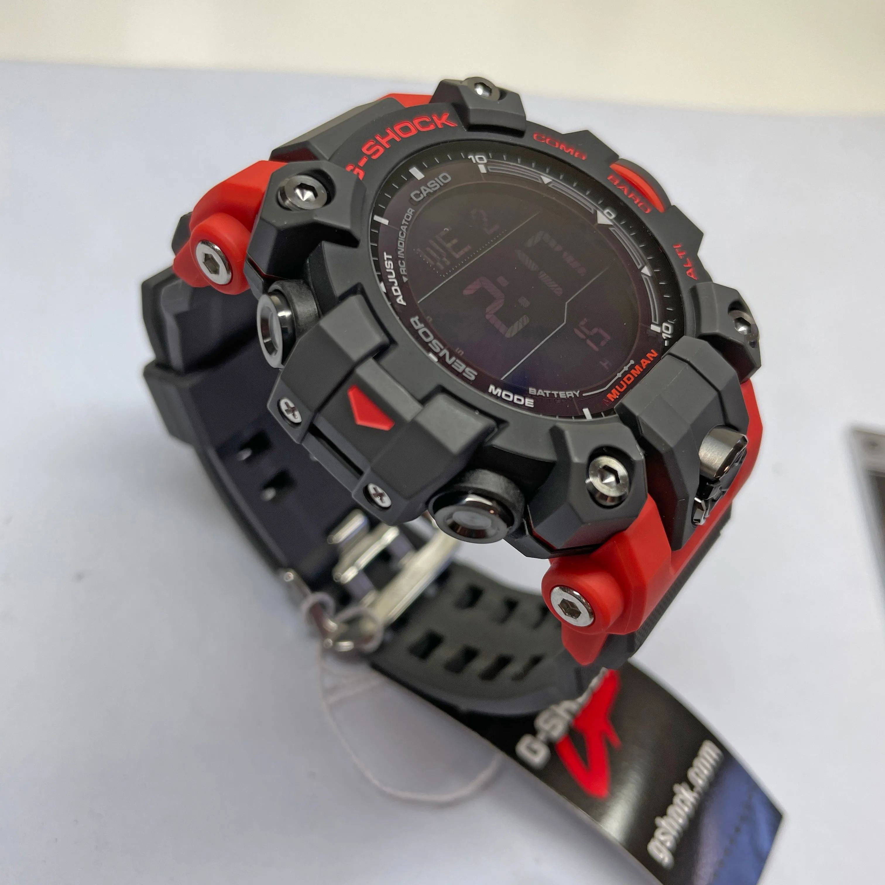 CASIO G-Shock GW9500-1A4 Mudman Triple Sensor Solar Red Orange Watch