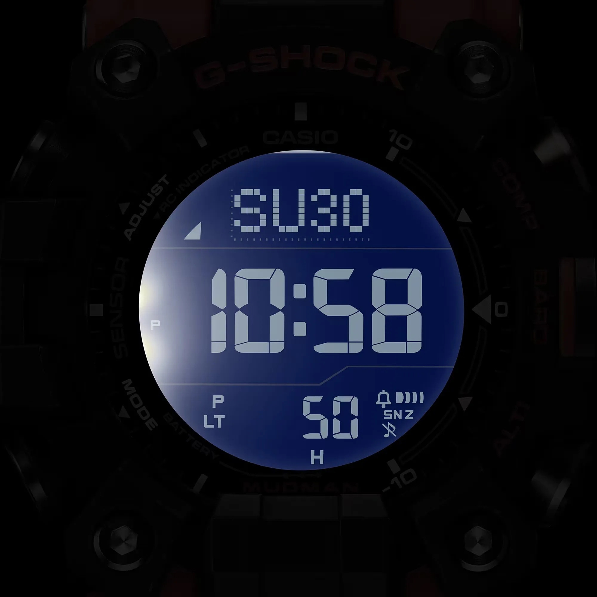 CASIO G-Shock GW9500-1A4 Mudman Triple Sensor Solar Red Orange Watch