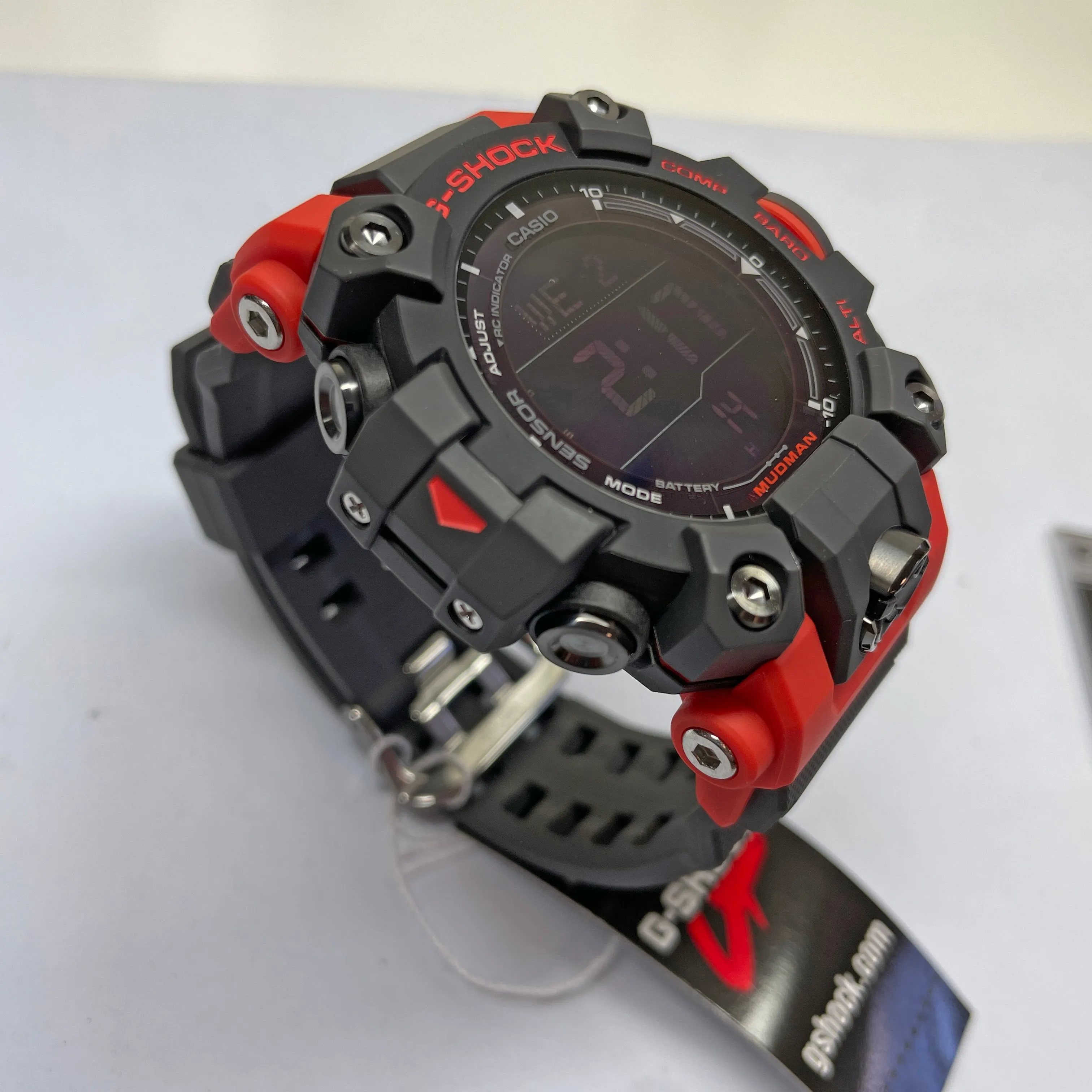 CASIO G-Shock GW9500-1A4 Mudman Triple Sensor Solar Red Orange Watch