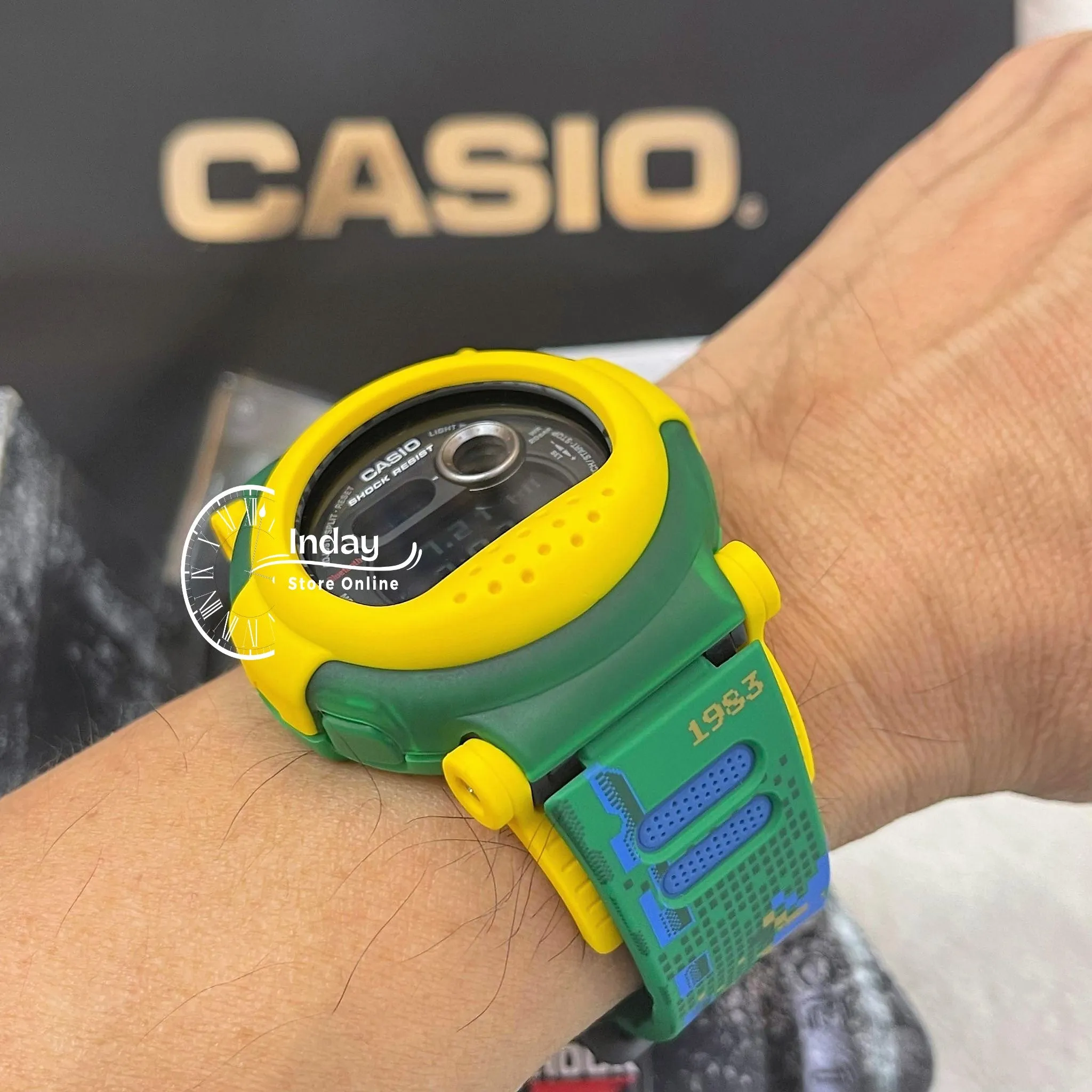 Casio G-Shock Men's Watch G-B001RG-3 Digital DW-001 Series Retro Gaming Graphics Interchangeable Translucent Bands