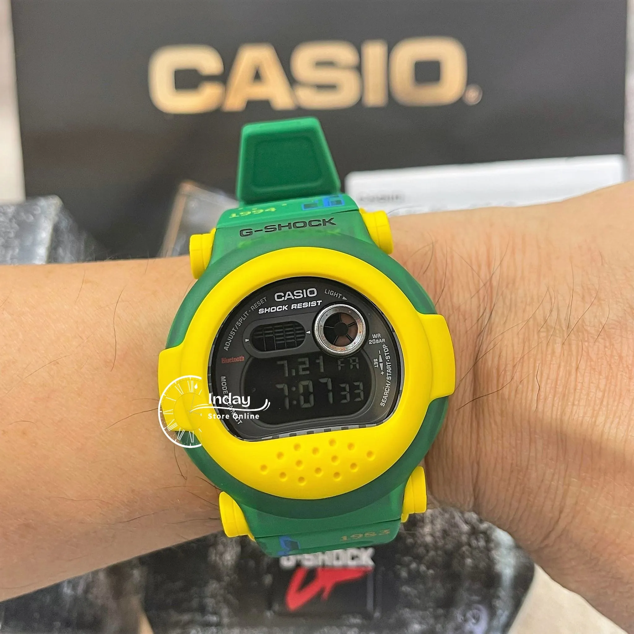 Casio G-Shock Men's Watch G-B001RG-3 Digital DW-001 Series Retro Gaming Graphics Interchangeable Translucent Bands