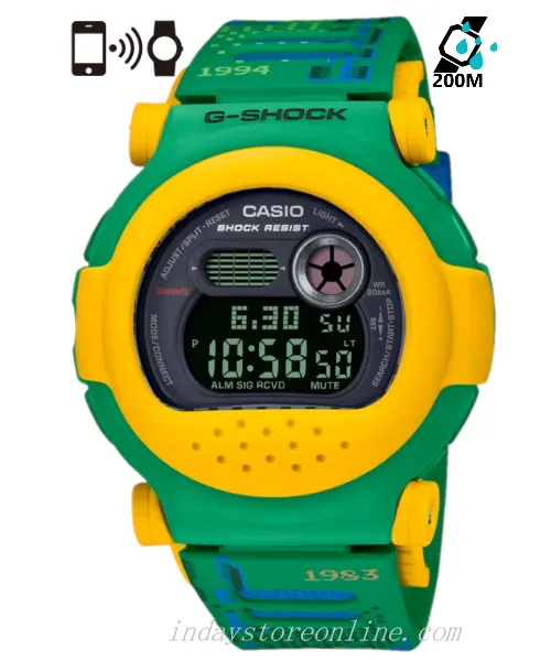 Casio G-Shock Men's Watch G-B001RG-3 Digital DW-001 Series Retro Gaming Graphics Interchangeable Translucent Bands