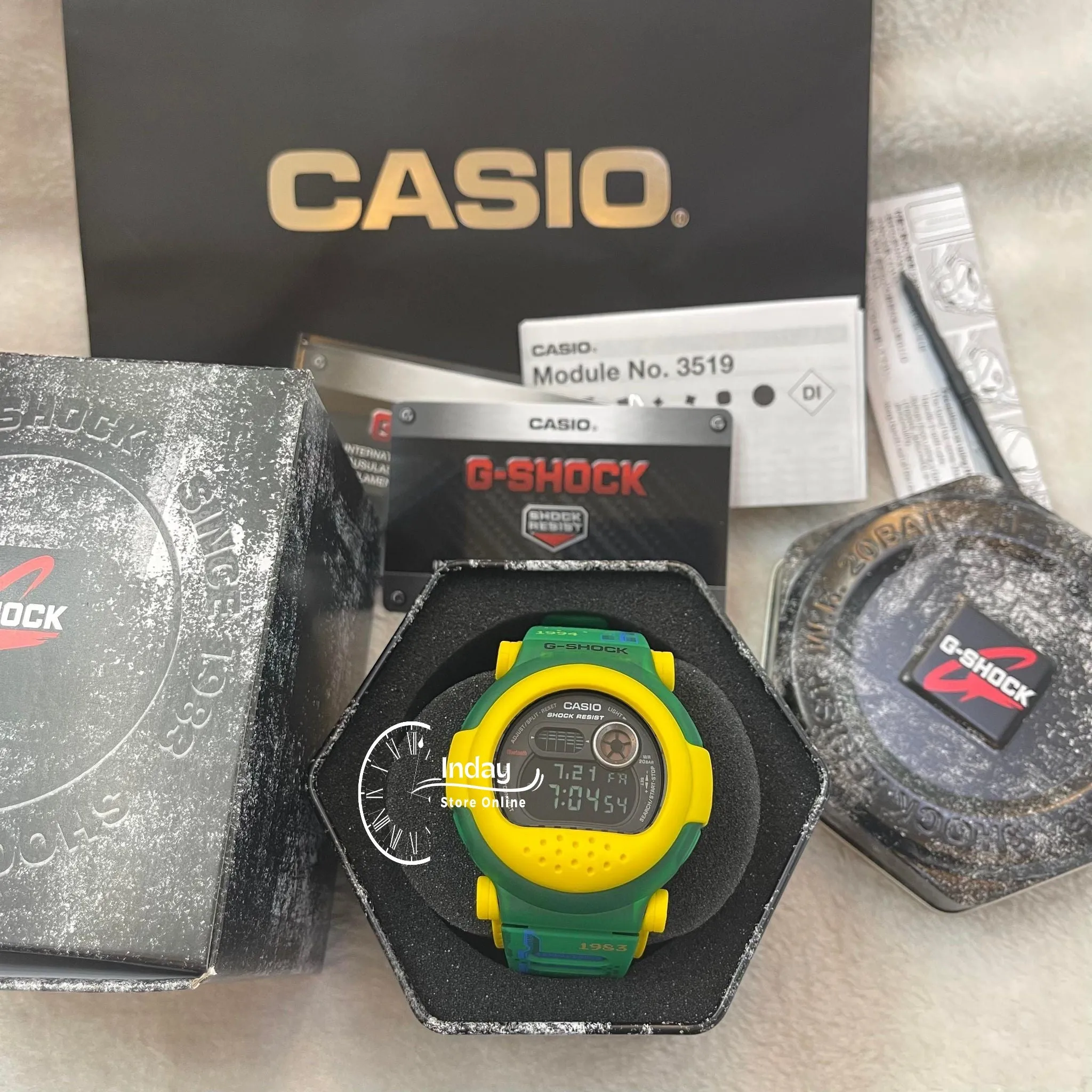 Casio G-Shock Men's Watch G-B001RG-3 Digital DW-001 Series Retro Gaming Graphics Interchangeable Translucent Bands