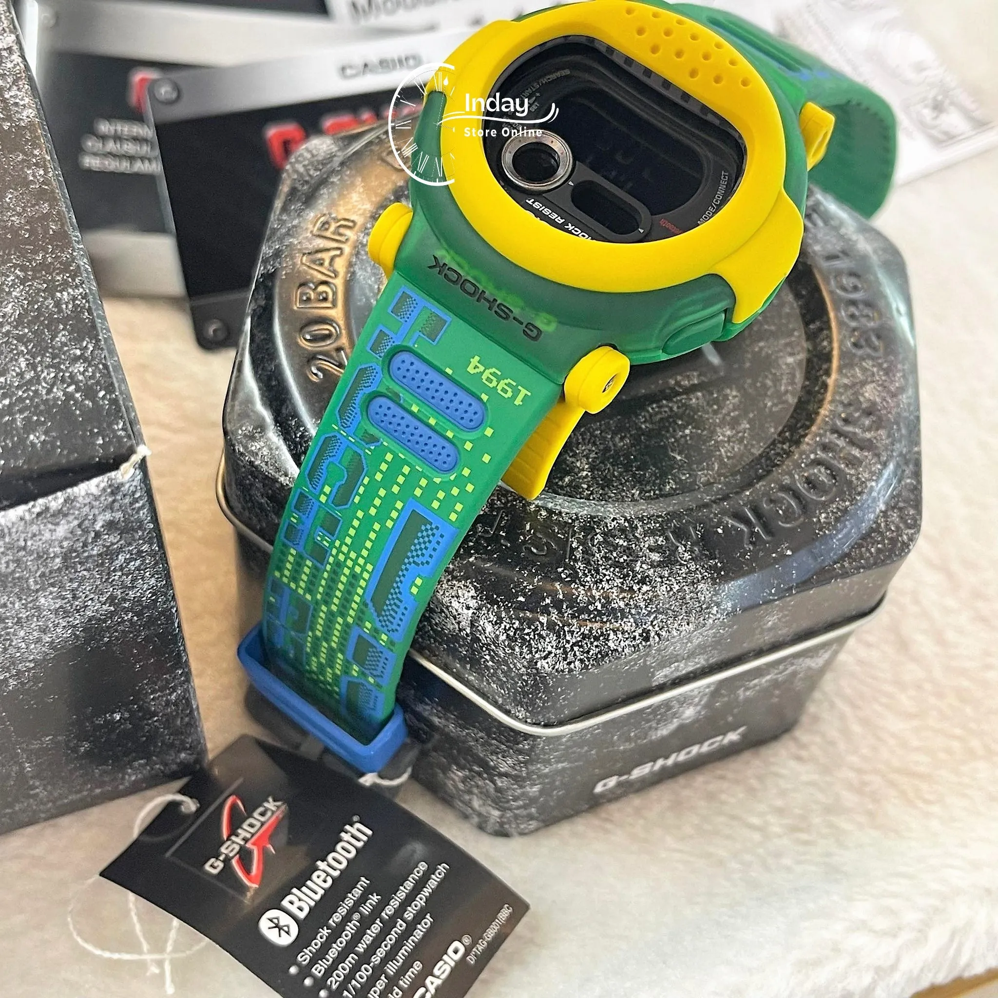 Casio G-Shock Men's Watch G-B001RG-3 Digital DW-001 Series Retro Gaming Graphics Interchangeable Translucent Bands