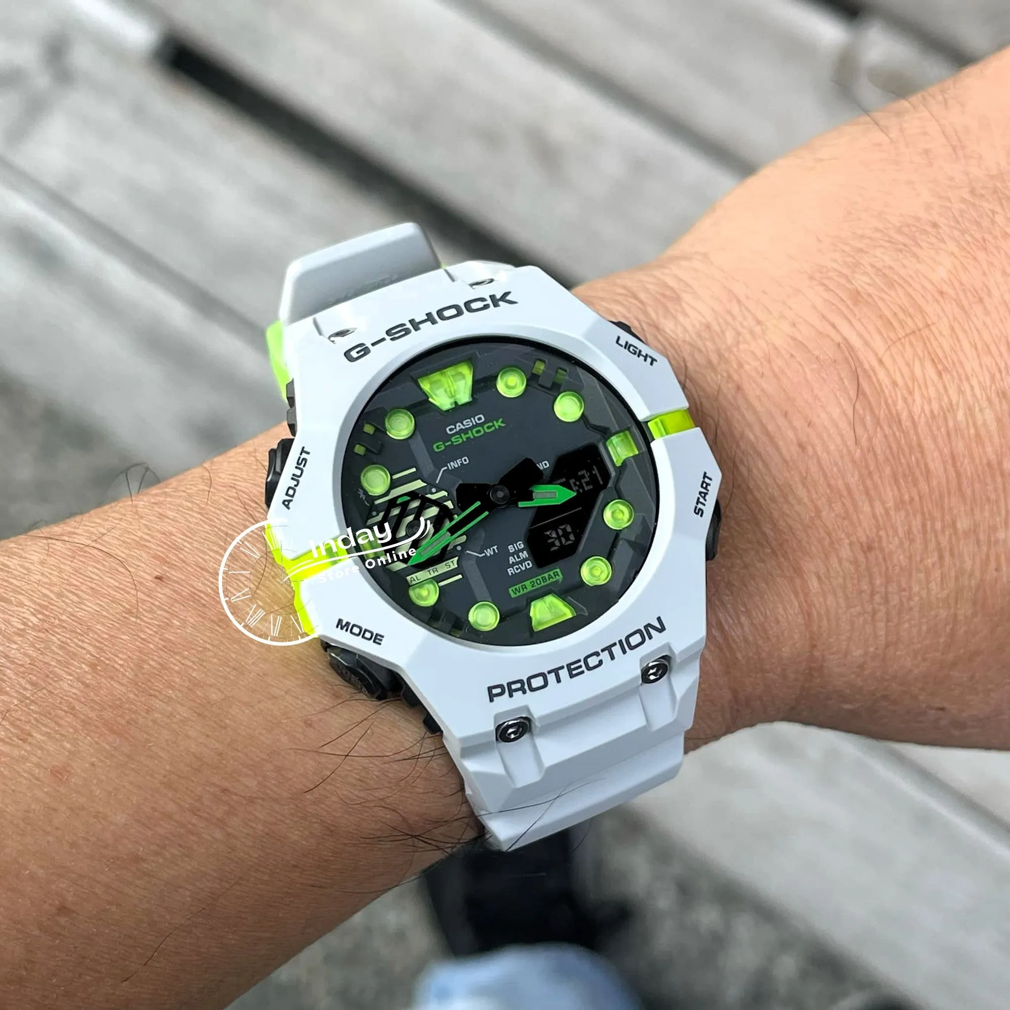 Casio G-Shock Men's Watch GA-B001MW-8A Resin Band Mineral Glass Shock Resistant  Mobile Link Bluetooth