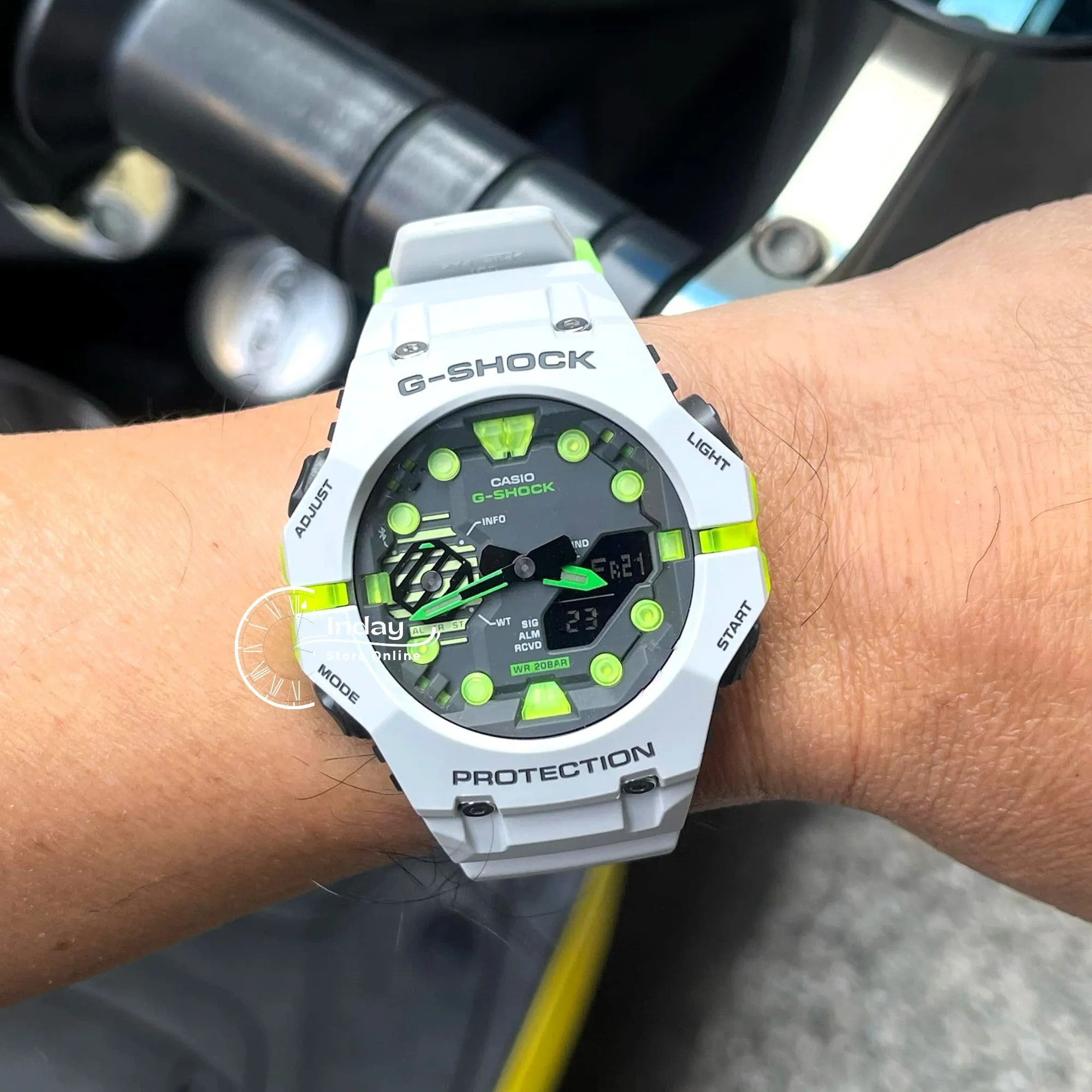 Casio G-Shock Men's Watch GA-B001MW-8A Resin Band Mineral Glass Shock Resistant  Mobile Link Bluetooth
