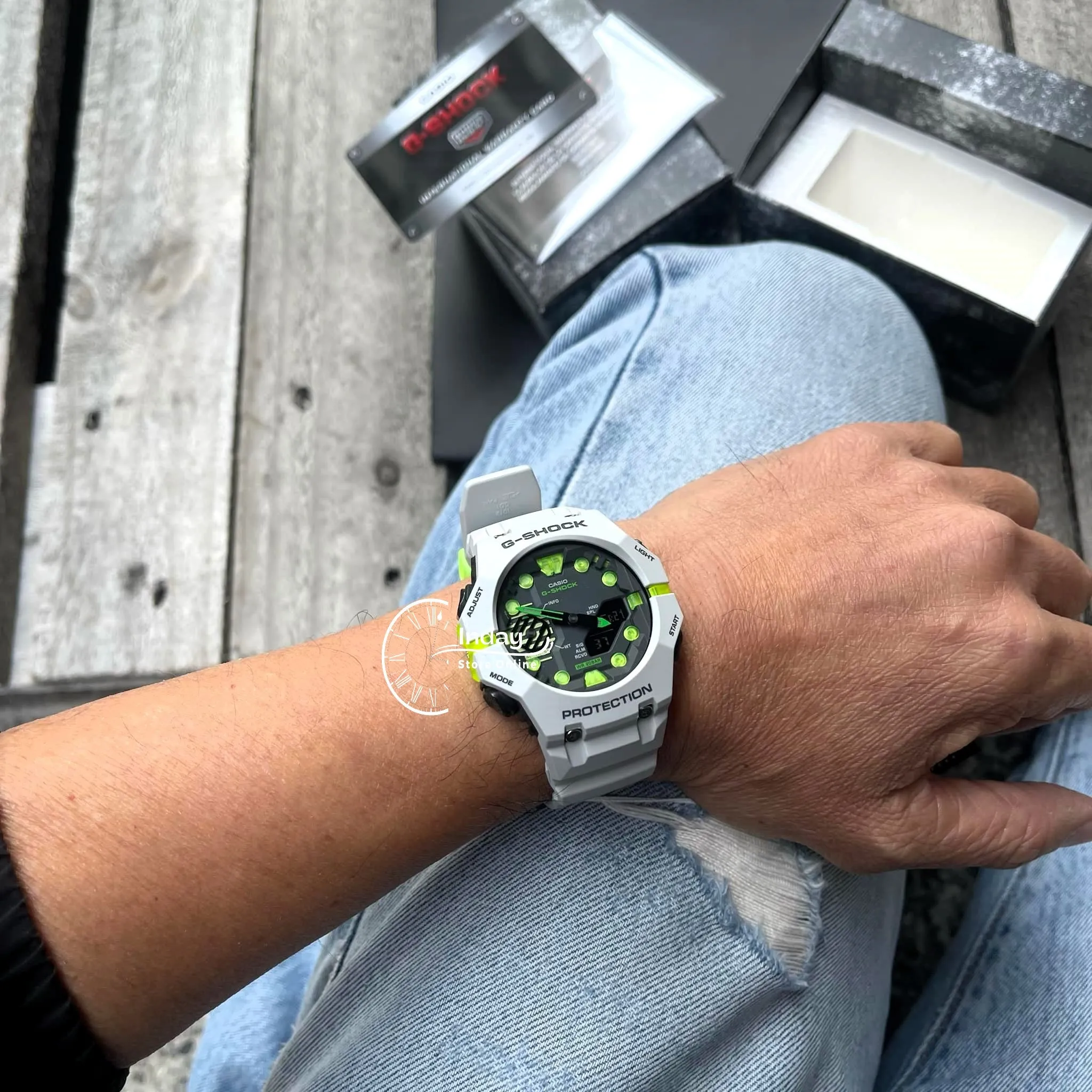 Casio G-Shock Men's Watch GA-B001MW-8A Resin Band Mineral Glass Shock Resistant  Mobile Link Bluetooth