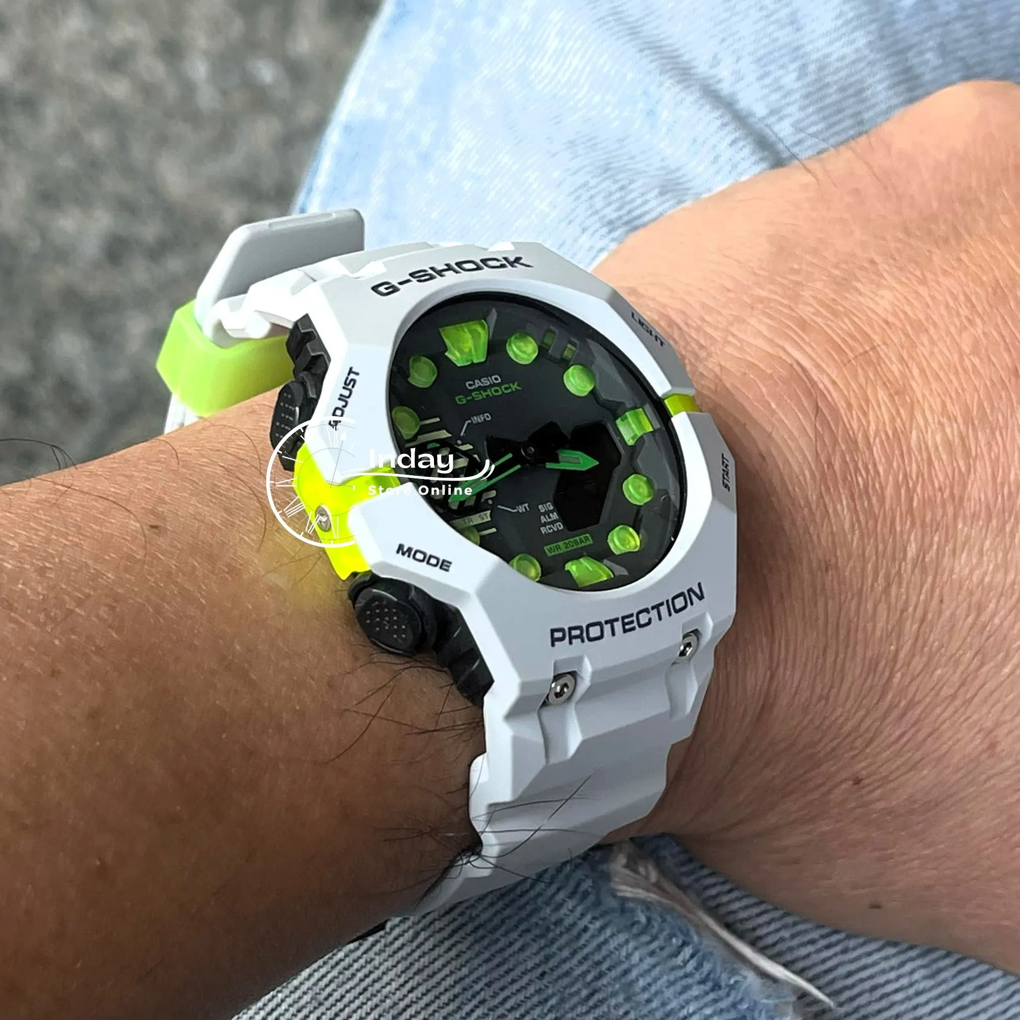Casio G-Shock Men's Watch GA-B001MW-8A Resin Band Mineral Glass Shock Resistant  Mobile Link Bluetooth
