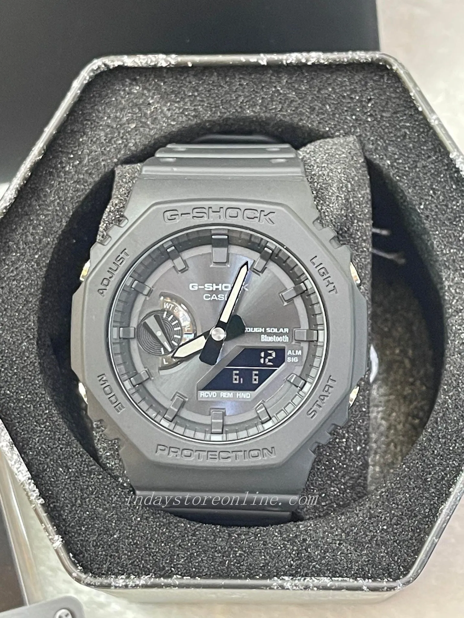 Casio G-Shock Men's Watch GA-B2100-1A1 Analog-Digital 2100 Series Smartphone Link and Tough Solar power Carbon Core Guard structure