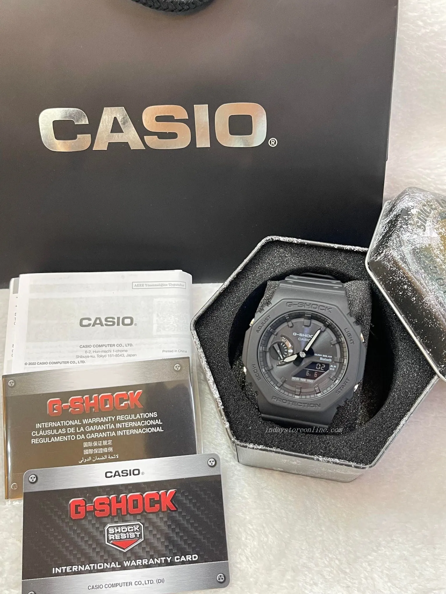 Casio G-Shock Men's Watch GA-B2100-1A1 Analog-Digital 2100 Series Smartphone Link and Tough Solar power Carbon Core Guard structure