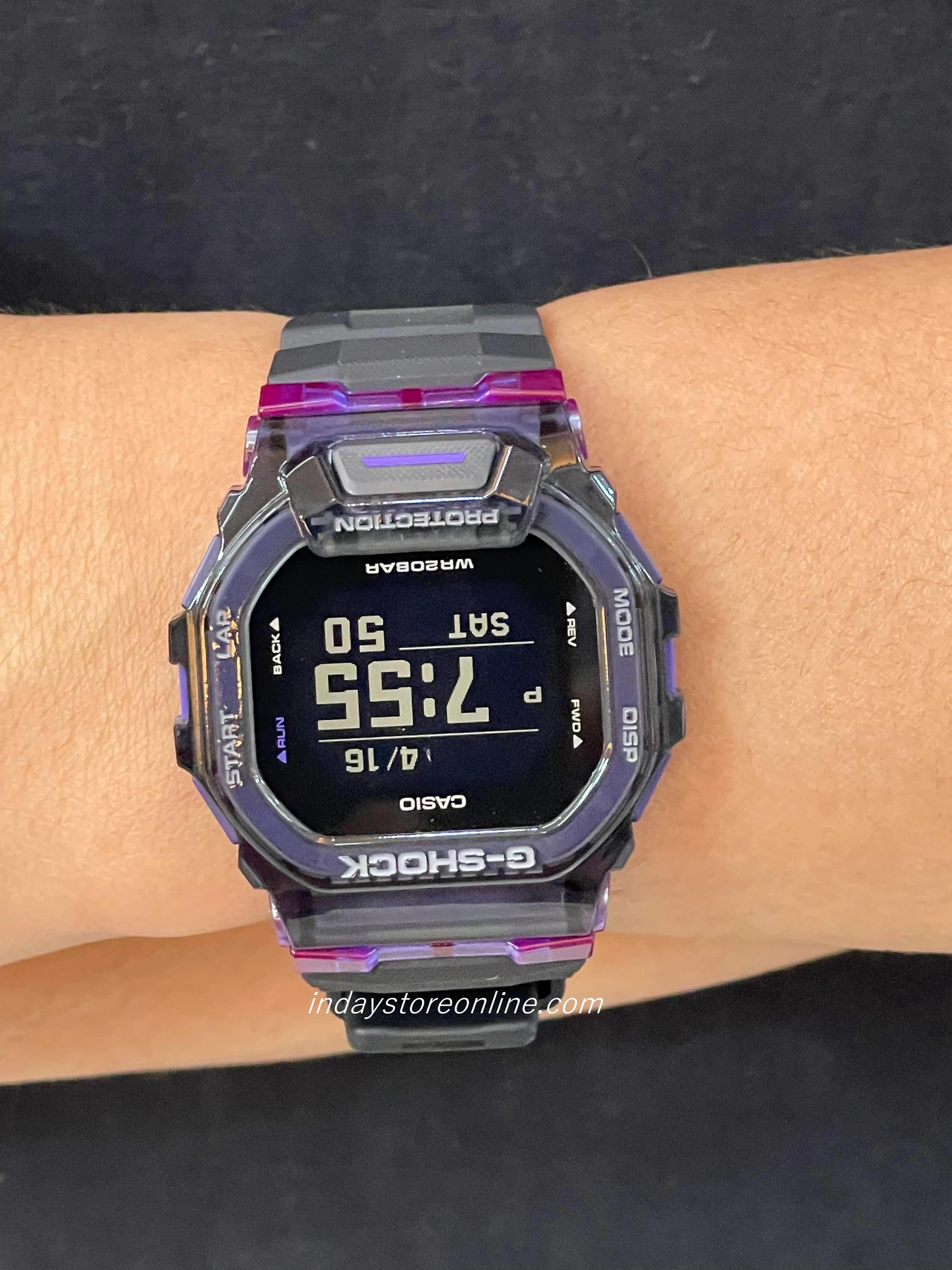 Casio G-Shock Men's Watch GBD-200SM-1A6 G-Squad Vital Bright Series Digital Great for Runners