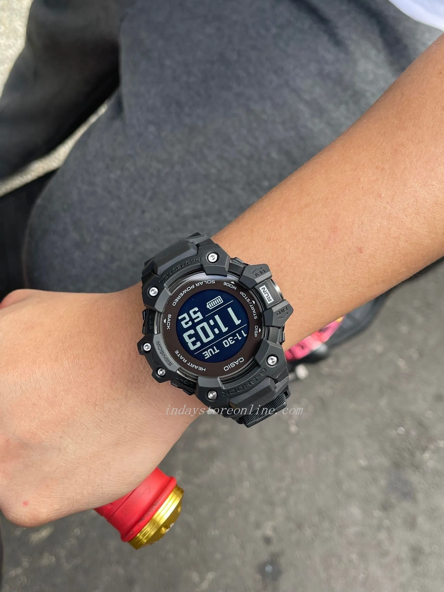 Casio G-Shock Men's Watch GBD-H1000-1 G-Squad GBD-H1000 Digital Series Black Color Sports Watch Mobile link (Wireless linking using Bluetooth®)