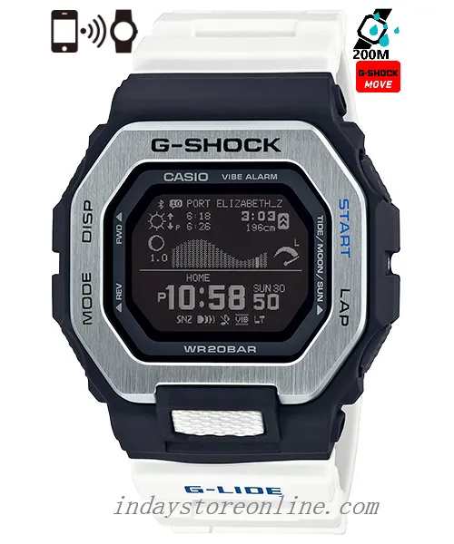 Casio G-Shock Men's Watch GBX-100-7 Digital G-Lide GBX-100 Series Shock Resistant Mobile link (Wireless linking using Bluetooth®)Mineral Glass