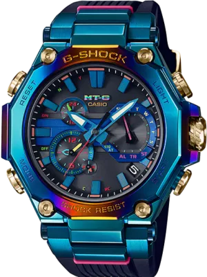 Casio G-Shock MT-G Tough Solar Rainbow IP Blue Phoenix Special MTG-B2000PH-2A