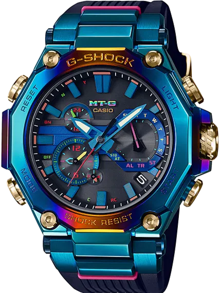Casio G-Shock MT-G Tough Solar Rainbow IP Blue Phoenix Special MTG-B2000PH-2A