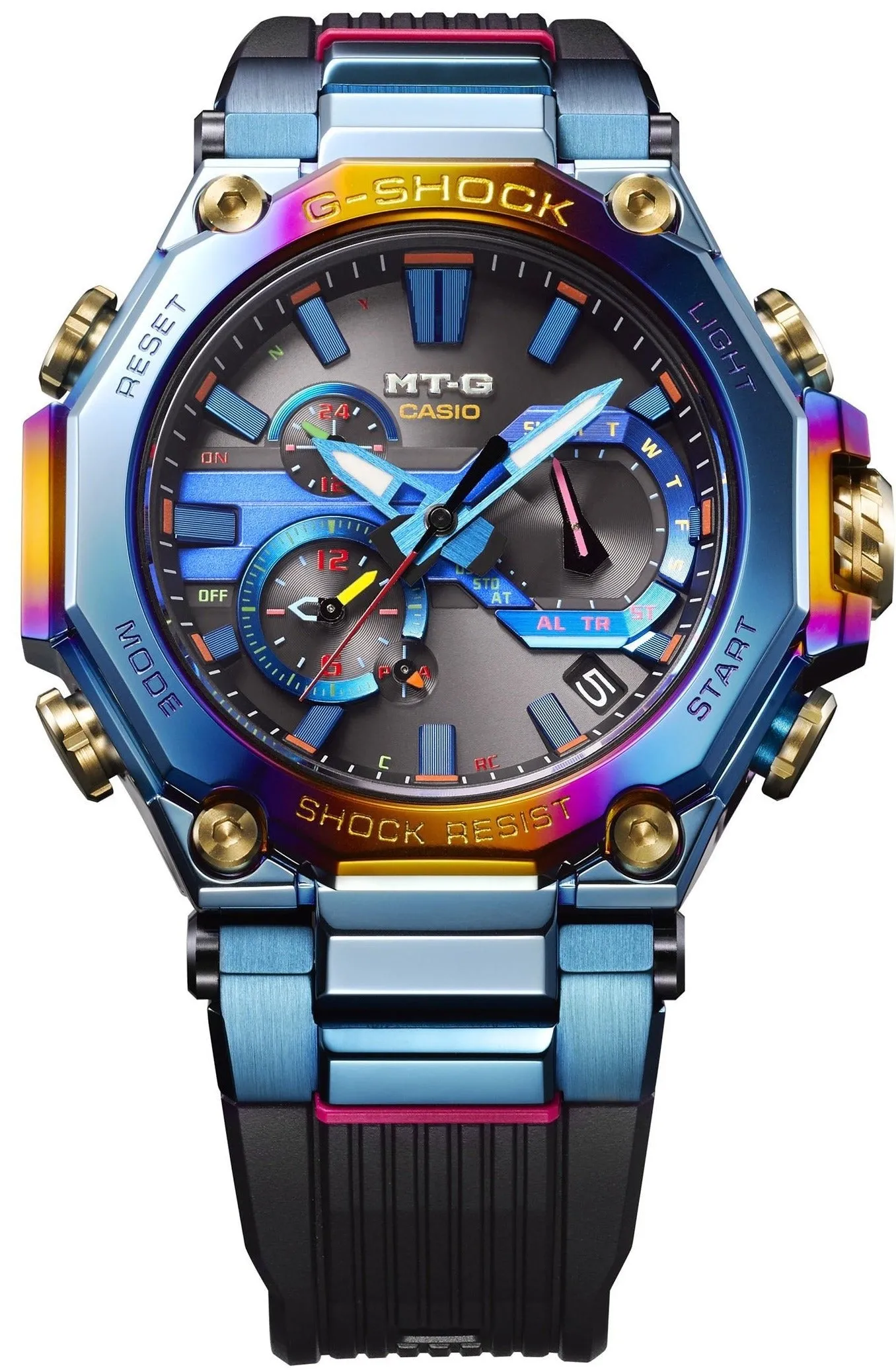 Casio G-Shock MT-G Tough Solar Rainbow IP Blue Phoenix Special MTG-B2000PH-2A