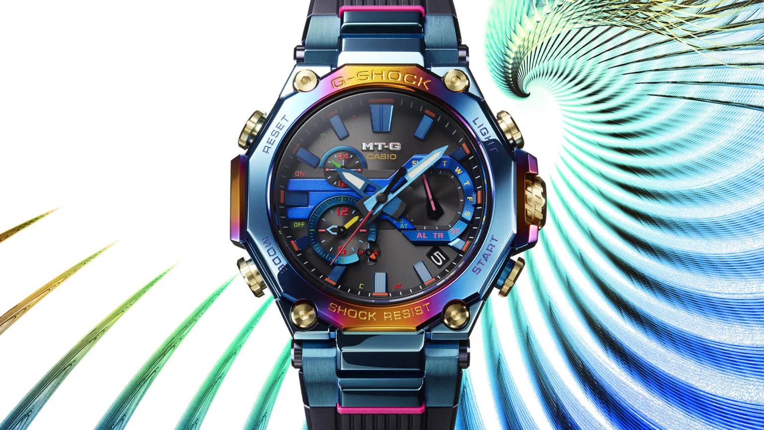 Casio G-Shock MT-G Tough Solar Rainbow IP Blue Phoenix Special MTG-B2000PH-2A