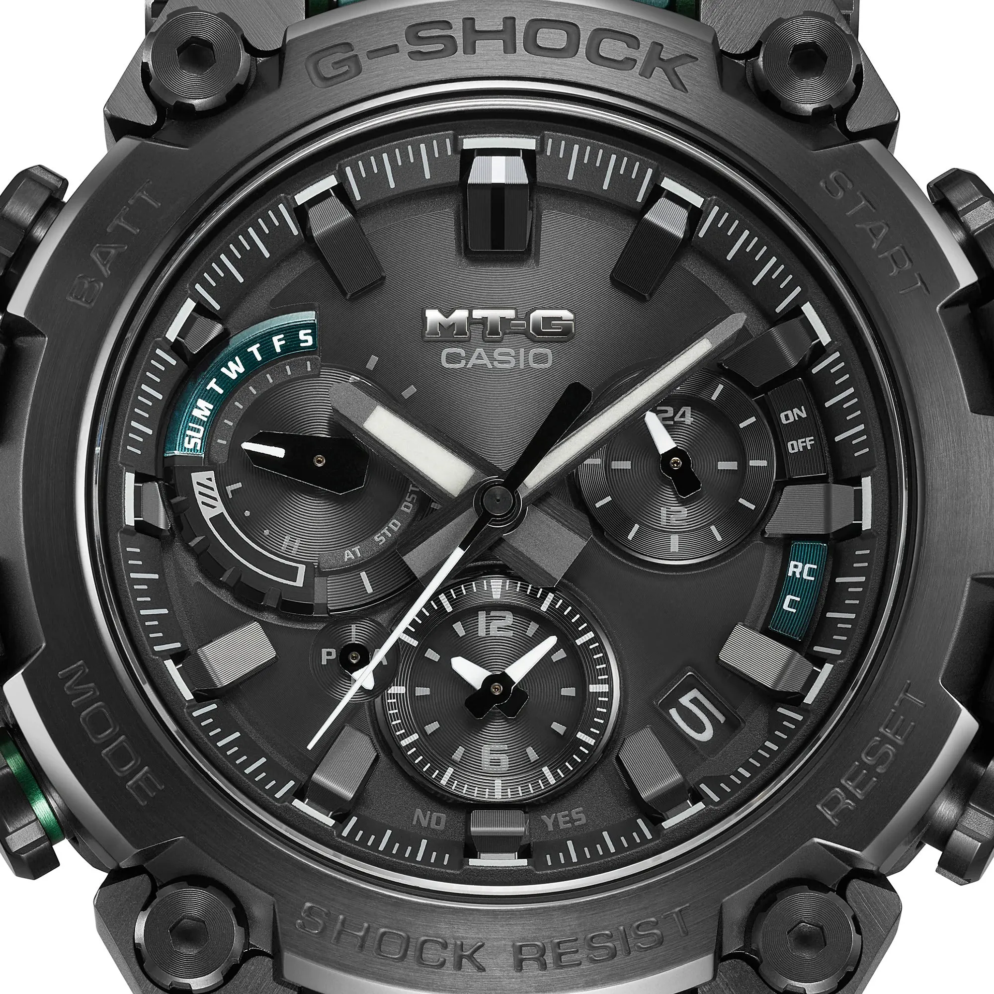 Casio G-Shock MT-G Tough Solar Smartphone Link Black-Green MTG-B3000BD-1A2
