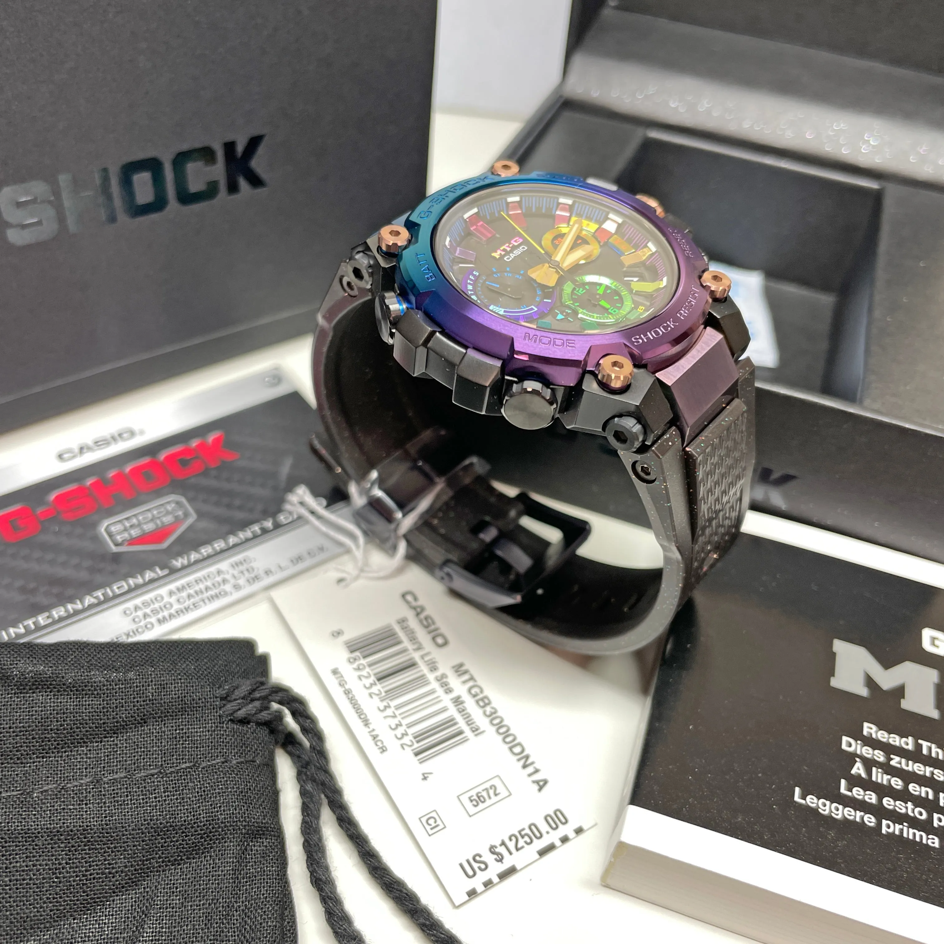 Casio G-Shock MTGB3000DN-1A Diffuse Nebula Rainbow Limited Edition MTG Watch