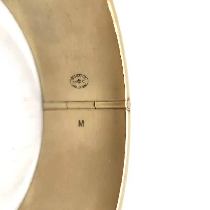Chanel CC Turn Lock Cuff Bracelet Gold Size Medium