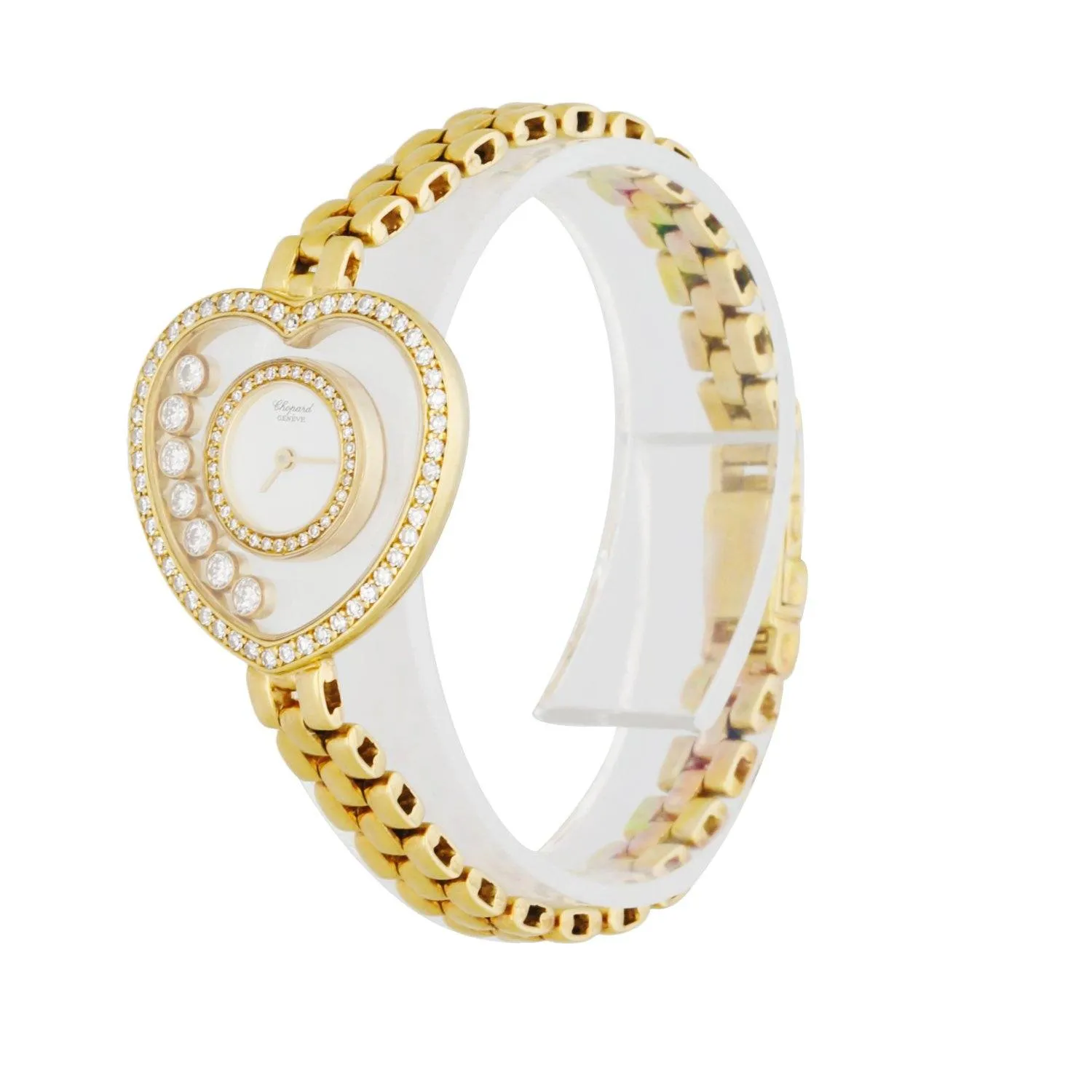 Chopard Happy Diamond Heart Shape 18K Yellow Gold & Diamond Ladies Watch