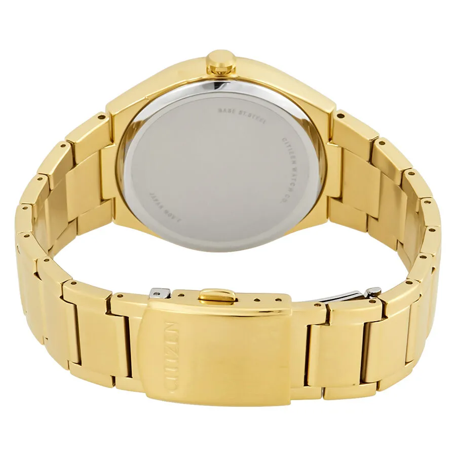 Citizen Chandler Eco-Drive Silver Dial Yellow Gold-plated Men's Watch AW1372-81A