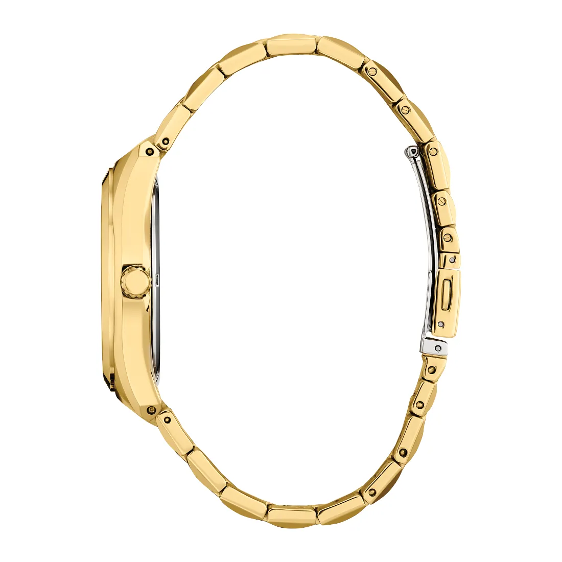 Citizen Corso Mens Eco Drive Gold Tone Black Dial Watch