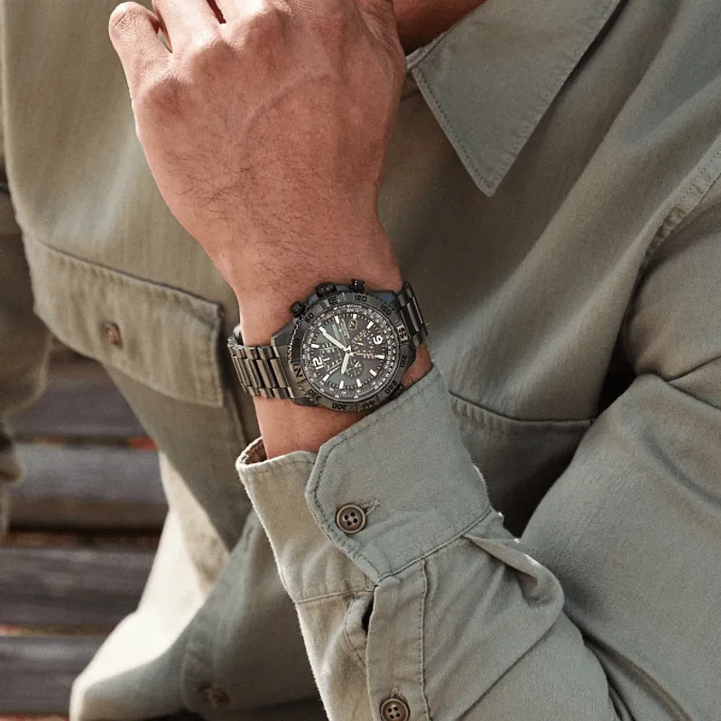 Citizen Eco-Drive Promaster Navihawk Stainless Steel Bracelet Watch AT8227-56X