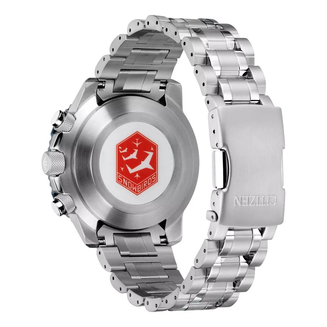 Citizen Promaster Snowbirds Skyhawk A-T Men's Eco Drive Chronograph Silver Tone Watch