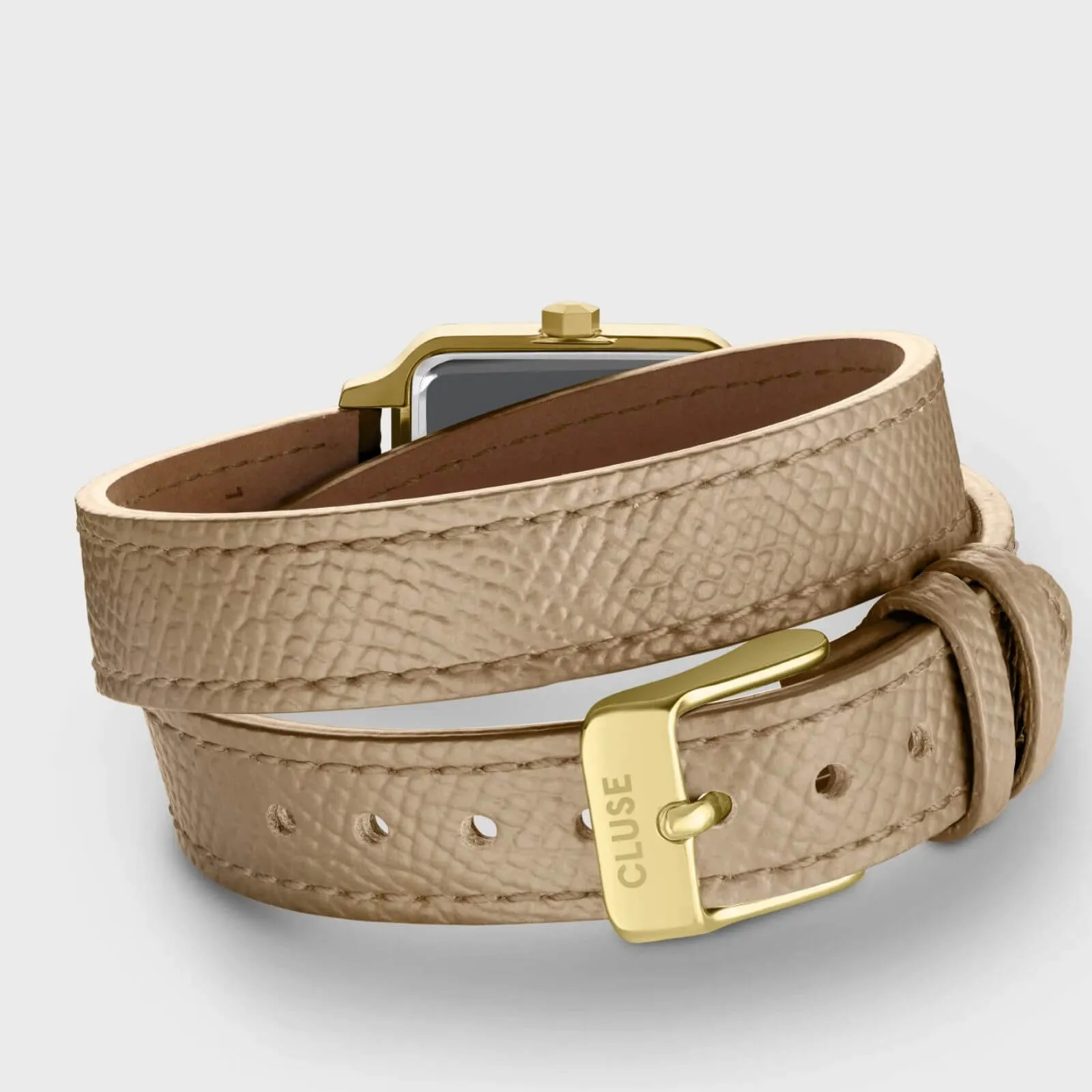 Cluse Gracieuse Petite Gold Watch - Double Tan Leather Strap