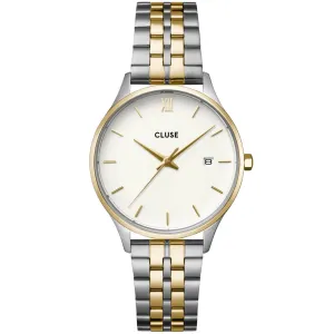 Cluse Minuit Date Gold Watch - Coconut Milk