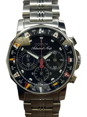 Corum Admirals Cup 44mm Chronograph 985.641.20 Black Dial Automatic Men's Watch