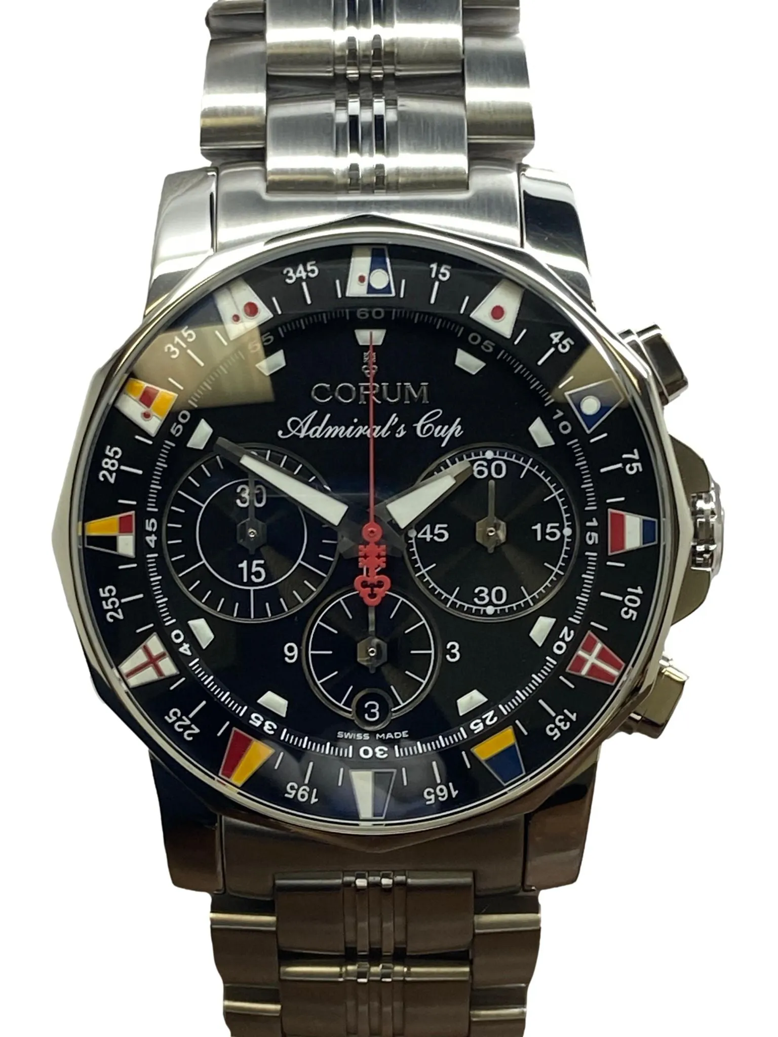 Corum Admirals Cup 44mm Chronograph 985.641.20 Black Dial Automatic Men's Watch