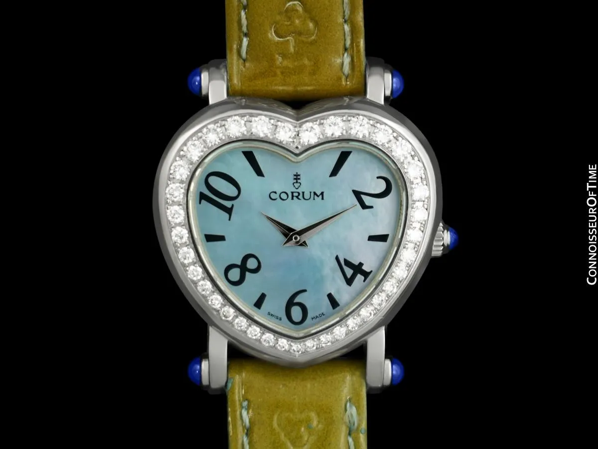Corum Heartbeat Ladies Luxury Heart Shaped Watch - Stainless Steel & Diamonds